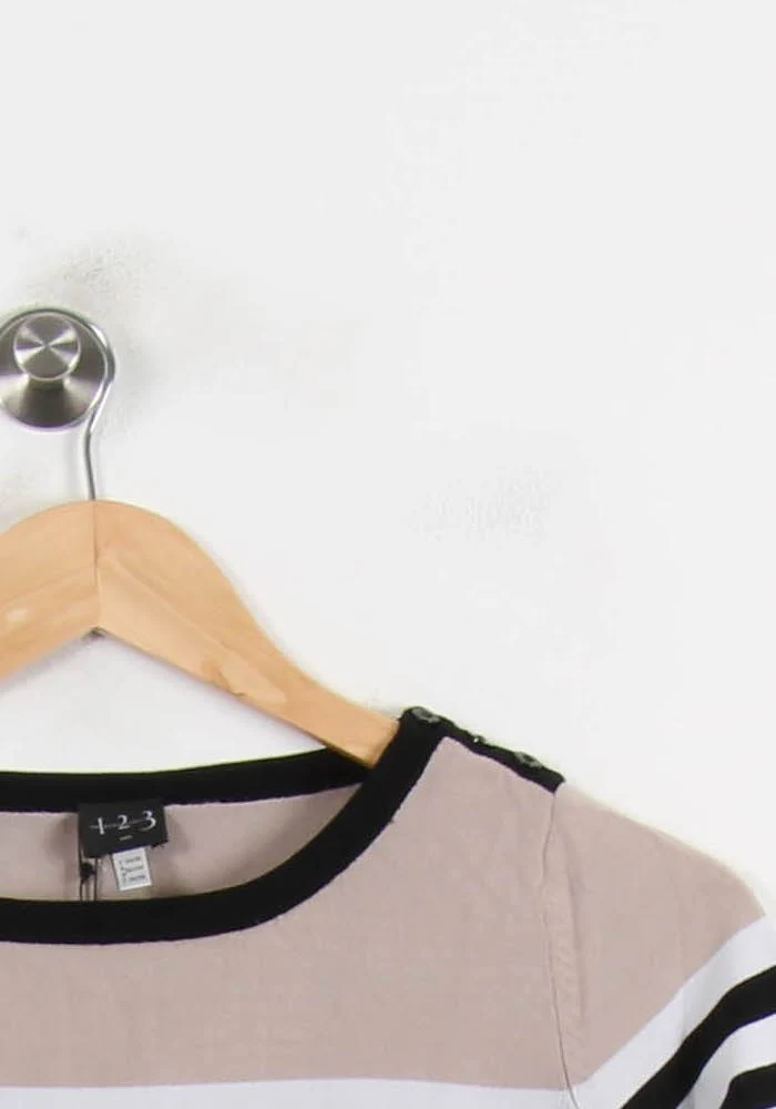 Marinière Beige et Noire - Taille S/36 - Image 3