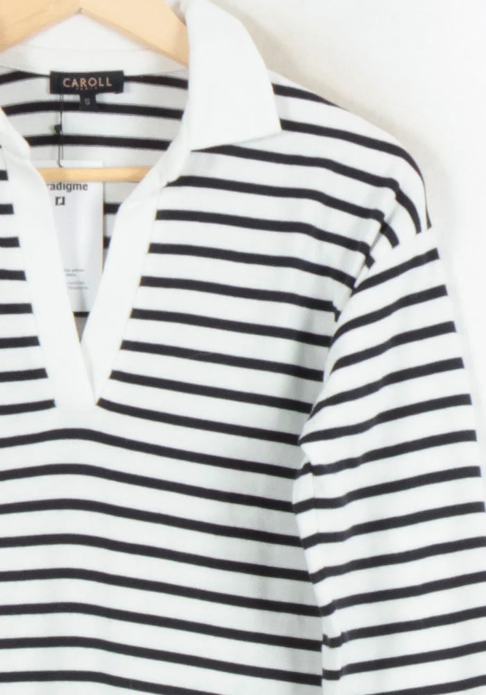 Marinière Blanc et Noir - Taille S/36 - Image 3