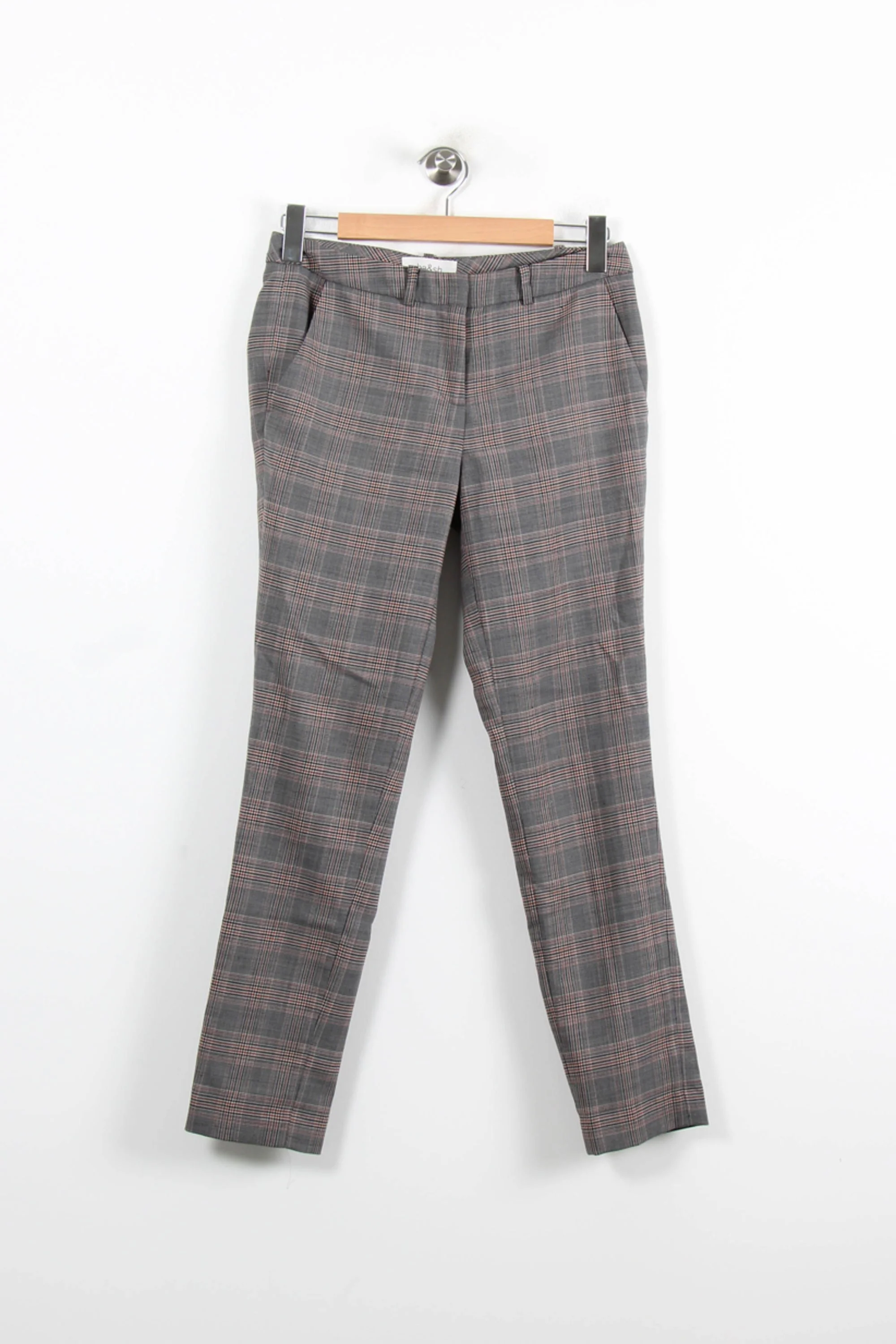 Pantalon À Carreaux Gris et Rouge - Taille S/36 - Image 2