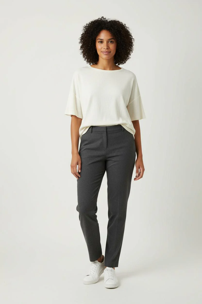Pantalon À Rayures Gris - Taille XXXL/46
