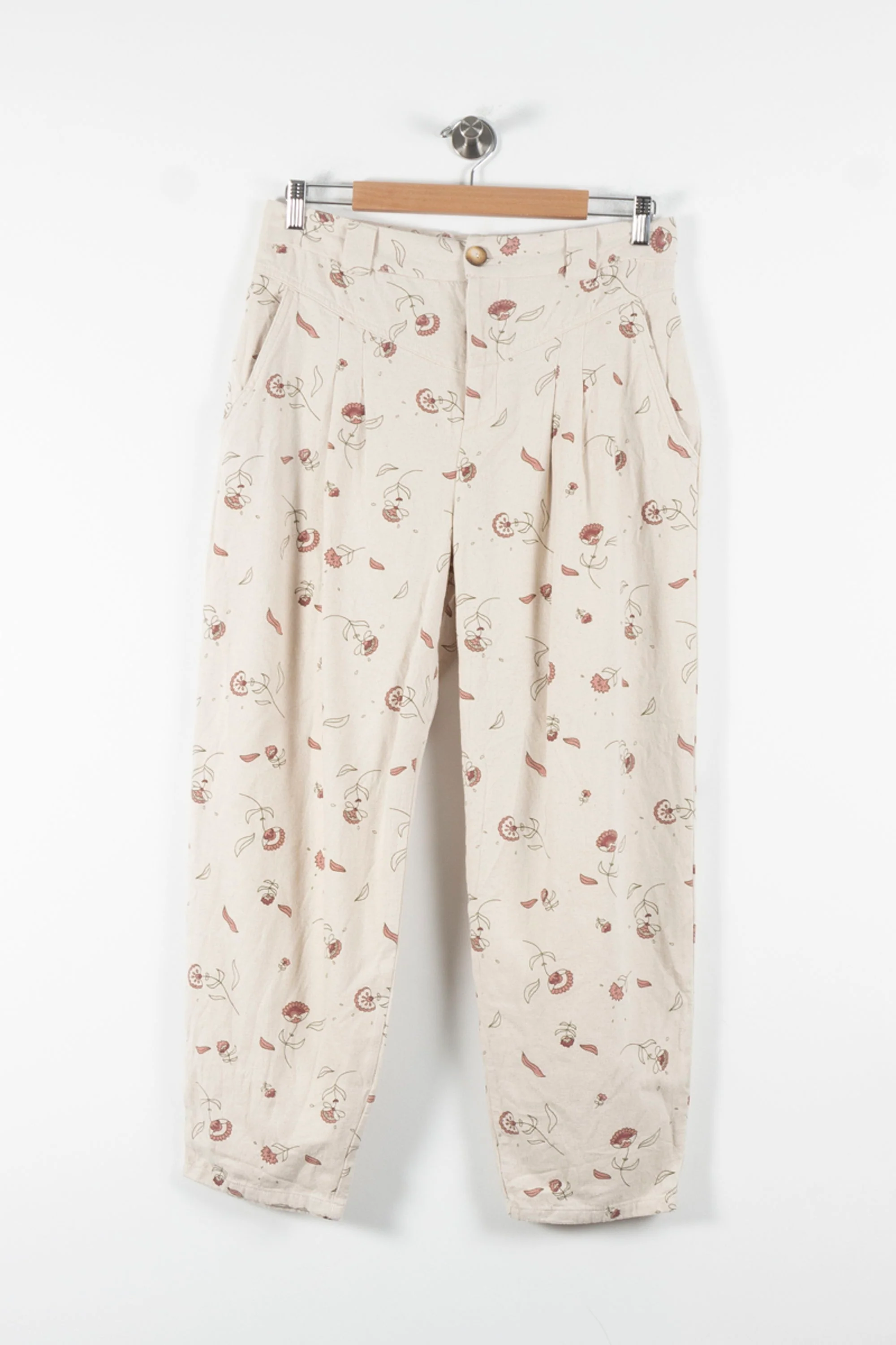 Pantalon Blanc et Rose - Taille L/40 - Image 2