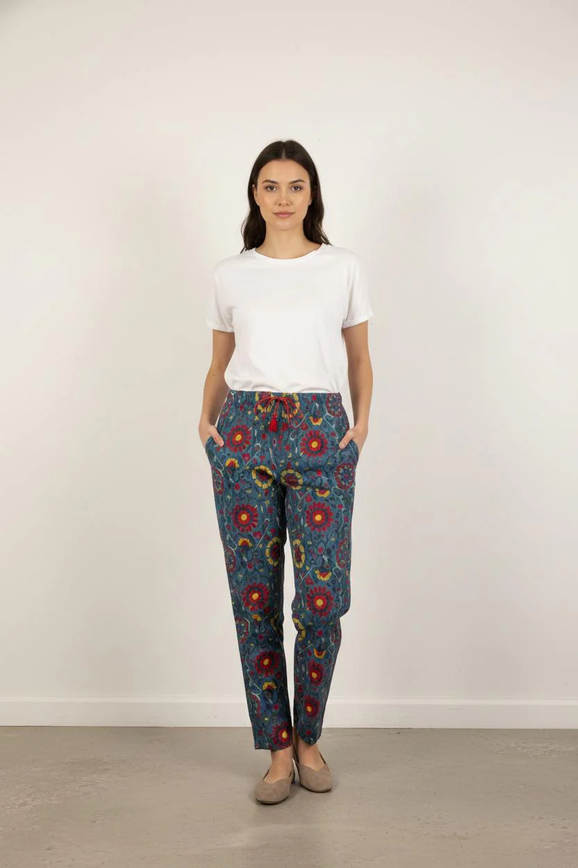 Pantalon Bleu et Rouge - Taille S/36