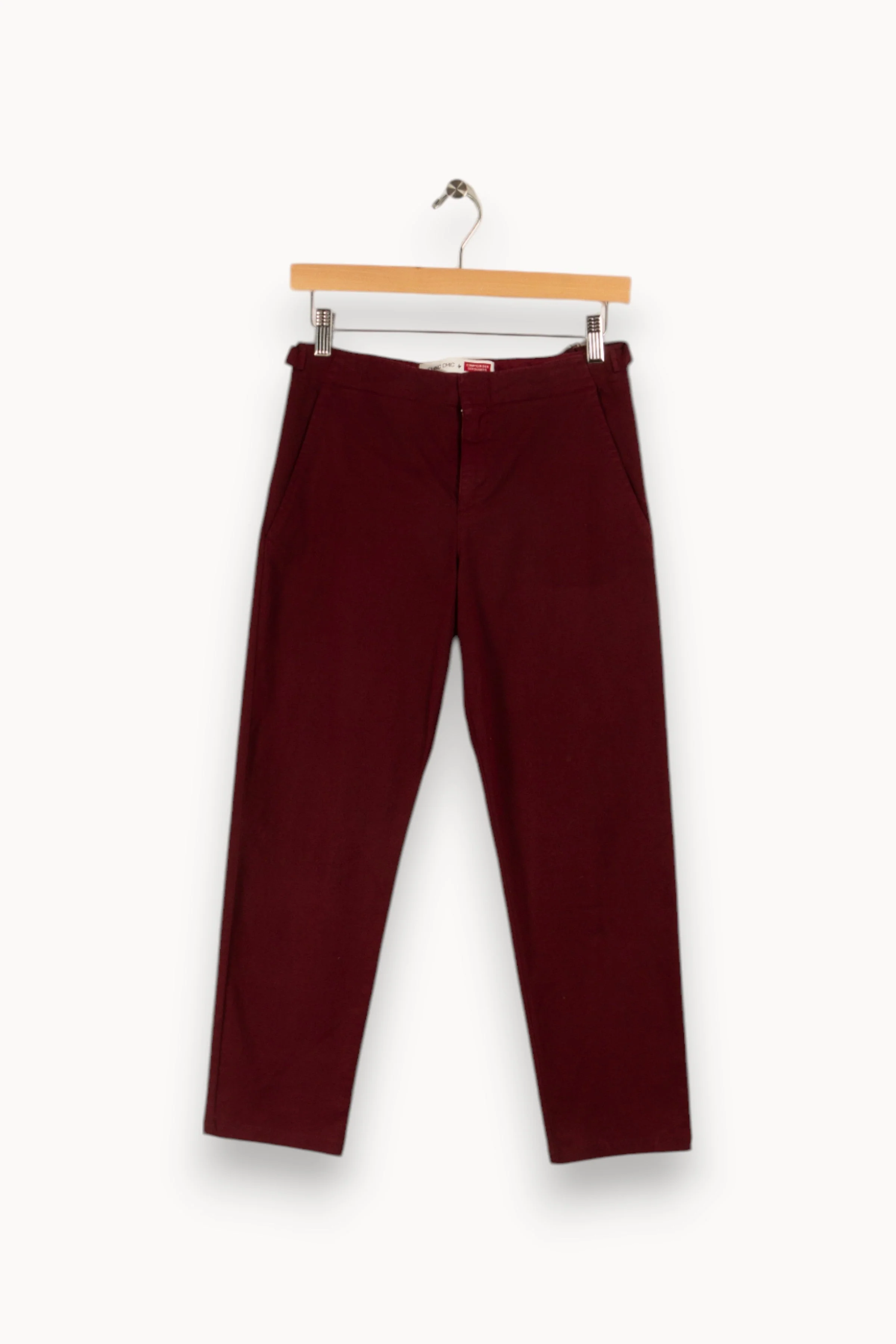 Pantalon bordeaux - Taille XS/34 - Image 2
