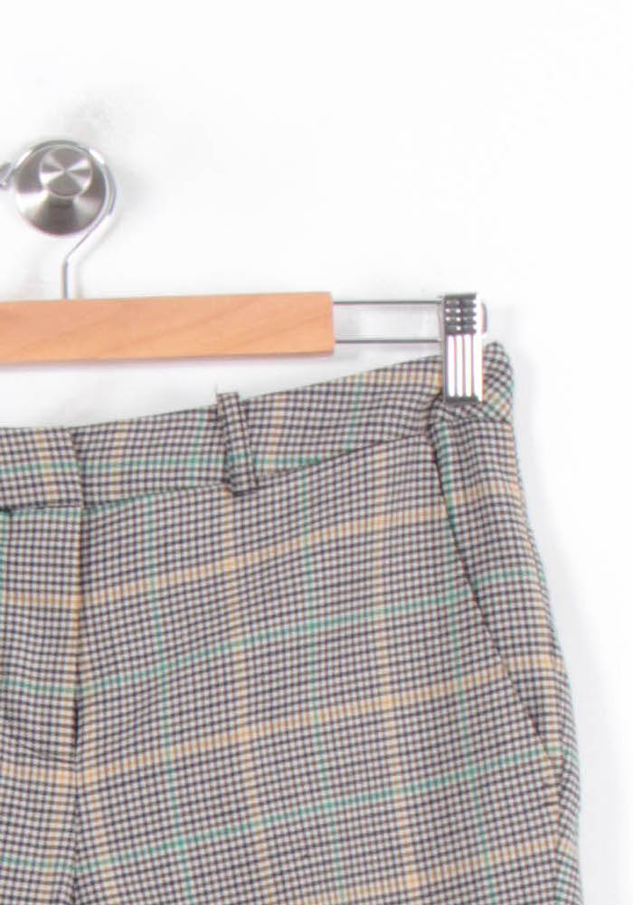 Pantalon Carreaux Beige et Gris - Taille S/36 - Image 3