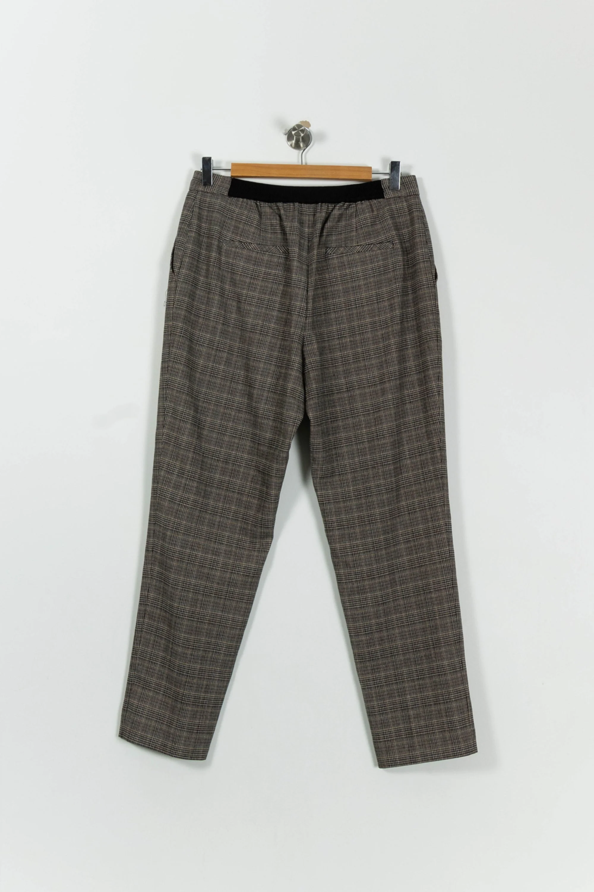Pantalon Carreaux Beige et Marron - Taille XL/42 - Image 4