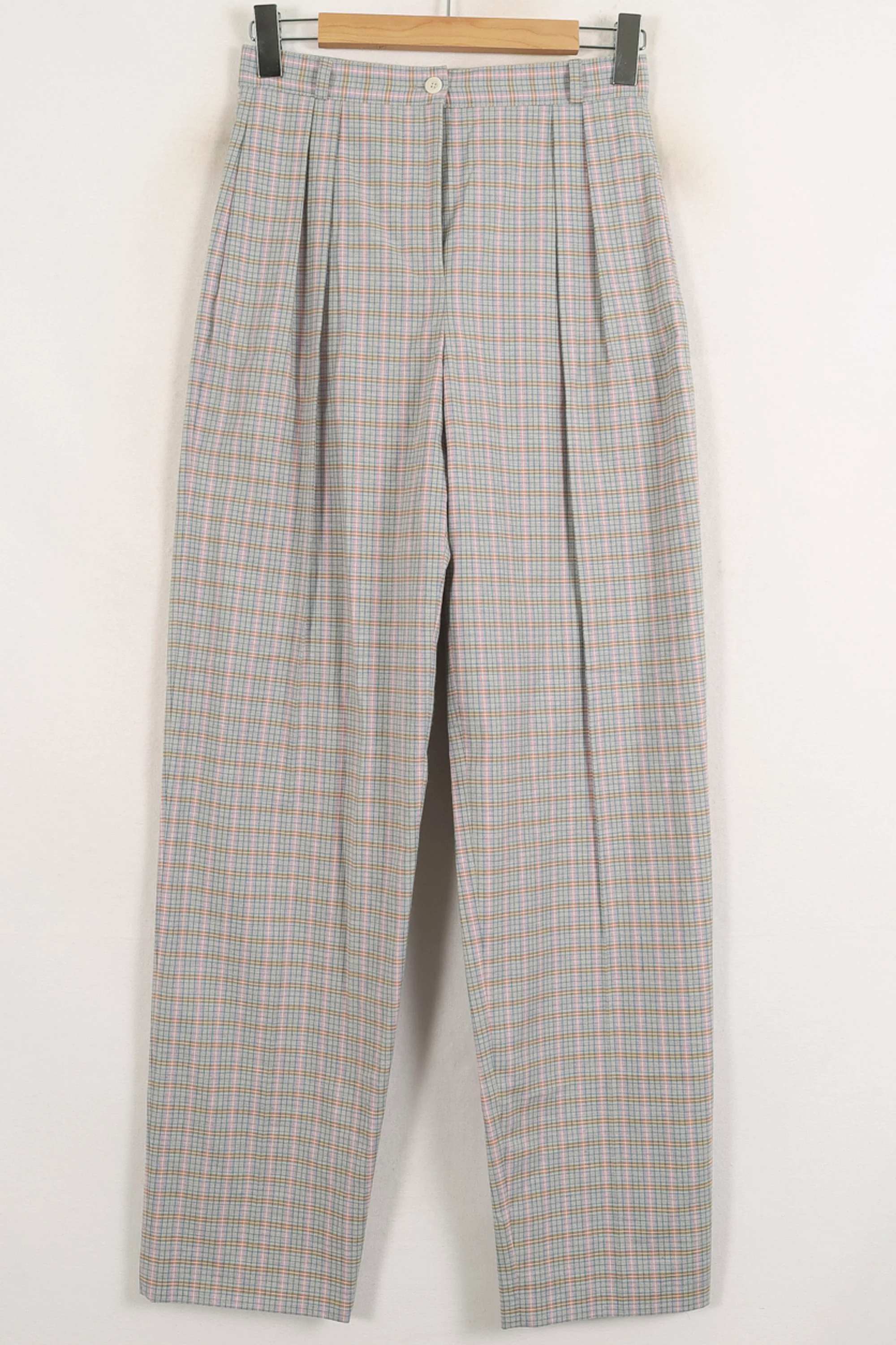 Pantalon Carreaux Gris et Bleu - Taille S/36 - Image 2