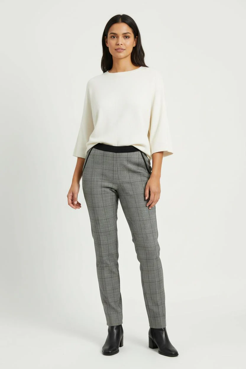 Pantalon Carreaux Gris et Noir - Taille S/36