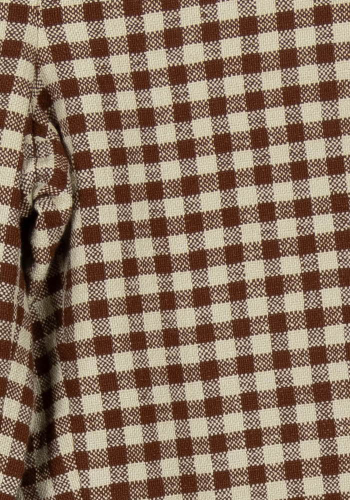 Pantalon Carreaux Marron et Beige - Taille M/38 - Image 3