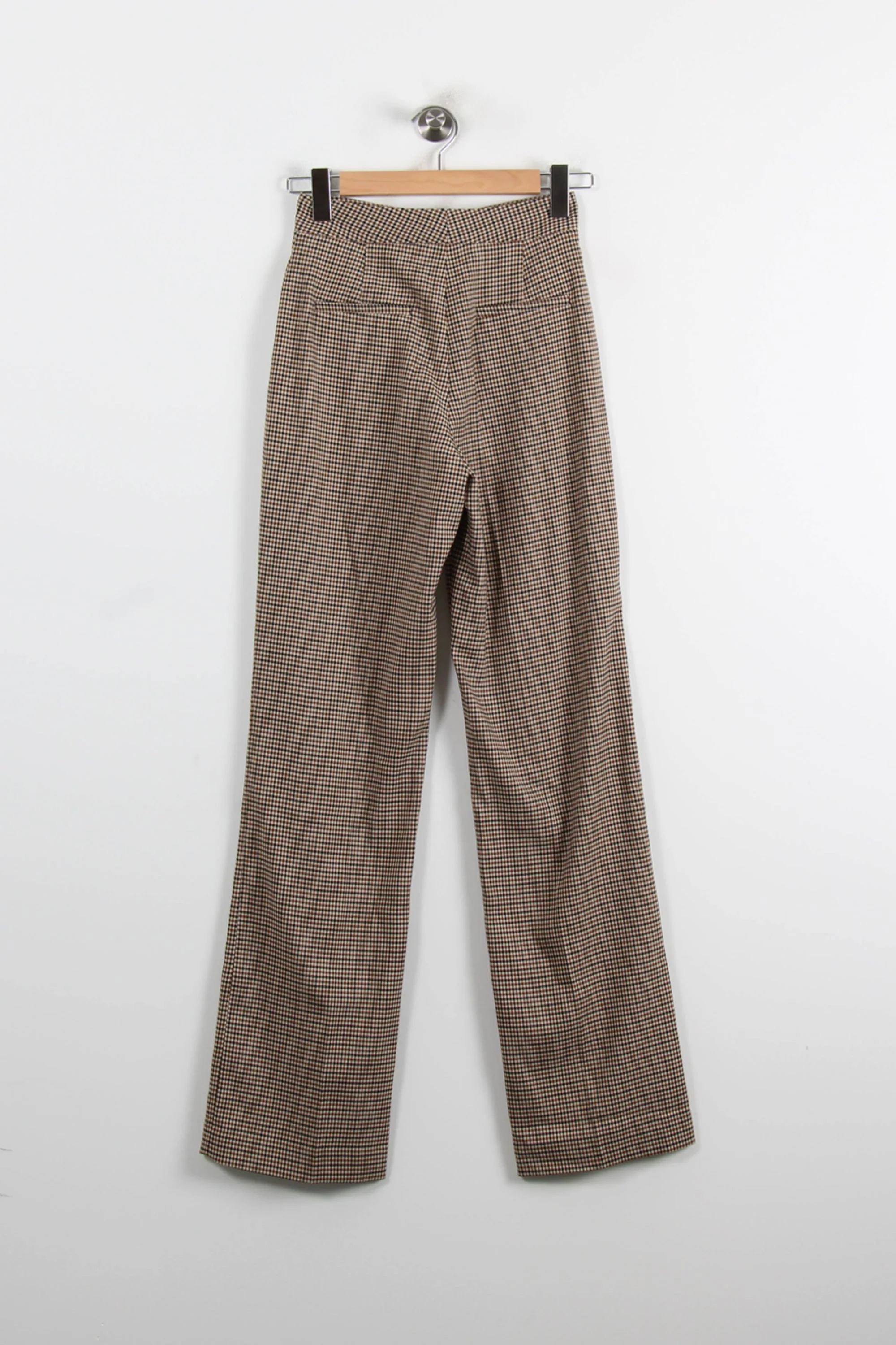 Pantalon Carreaux Marron et Noir - Taille XS/34 - Image 4