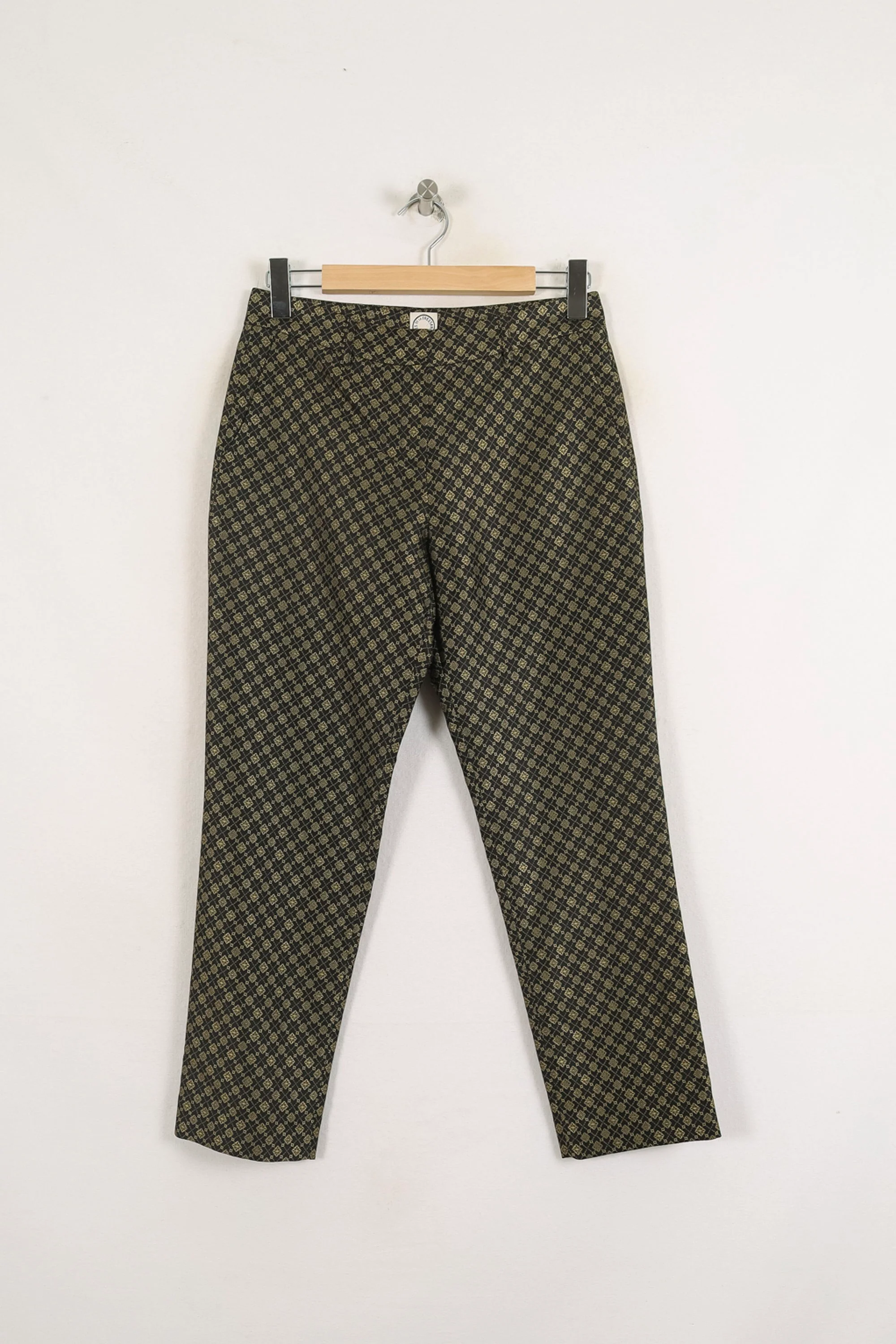 Pantalon Cigarette Vert et Noir - Taille S/36 - Image 2
