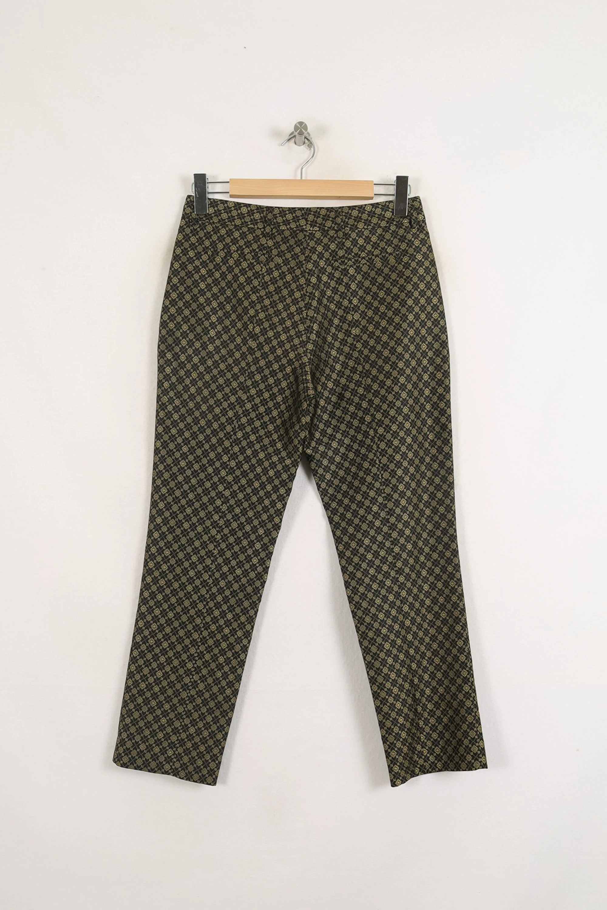 Pantalon Cigarette Vert et Noir - Taille S/36 - Image 4
