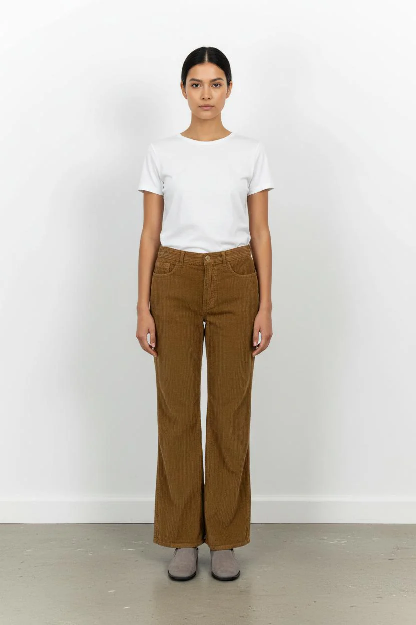 Pantalon Côtelé Marron - Taille L/40