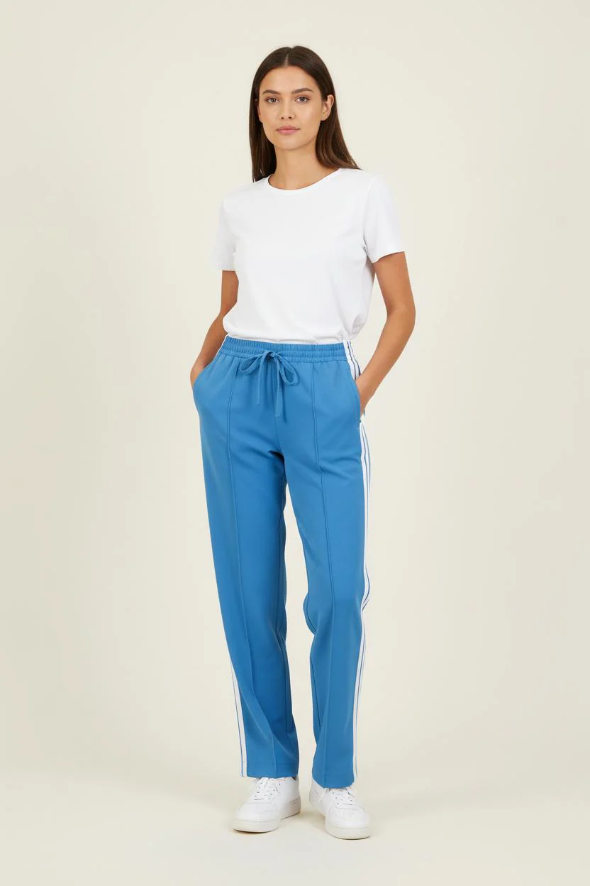 Pantalon De Sport Bleu et Blanc - Taille XS/34