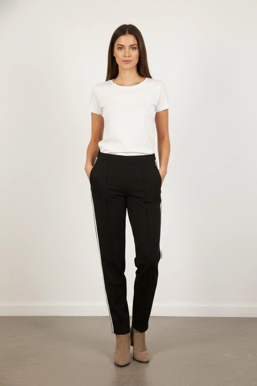 Pantalon De Sport Noir et Blanc - Taille S/36
