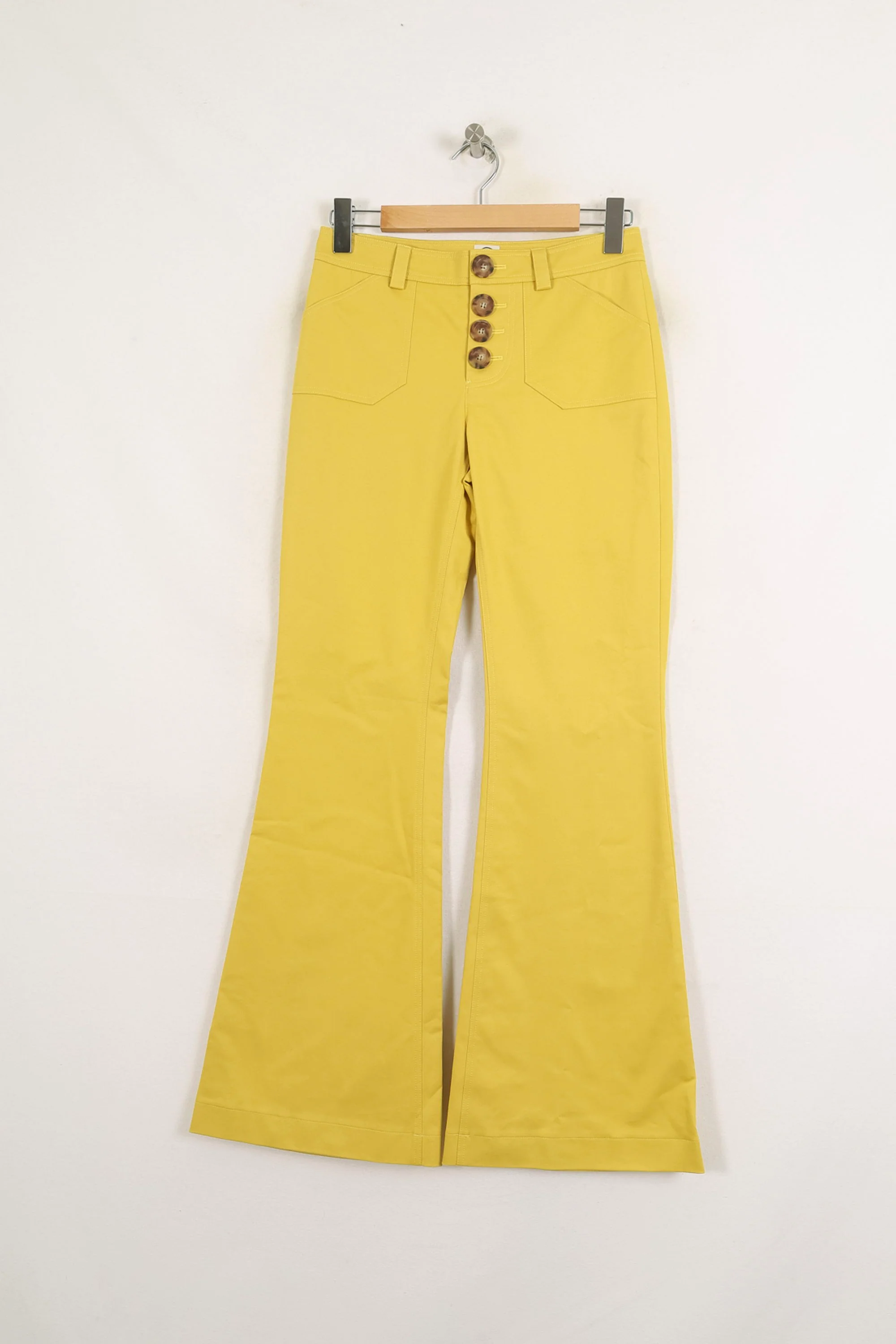 Pantalon Évasé Jaune - Taille S/36 - Image 2
