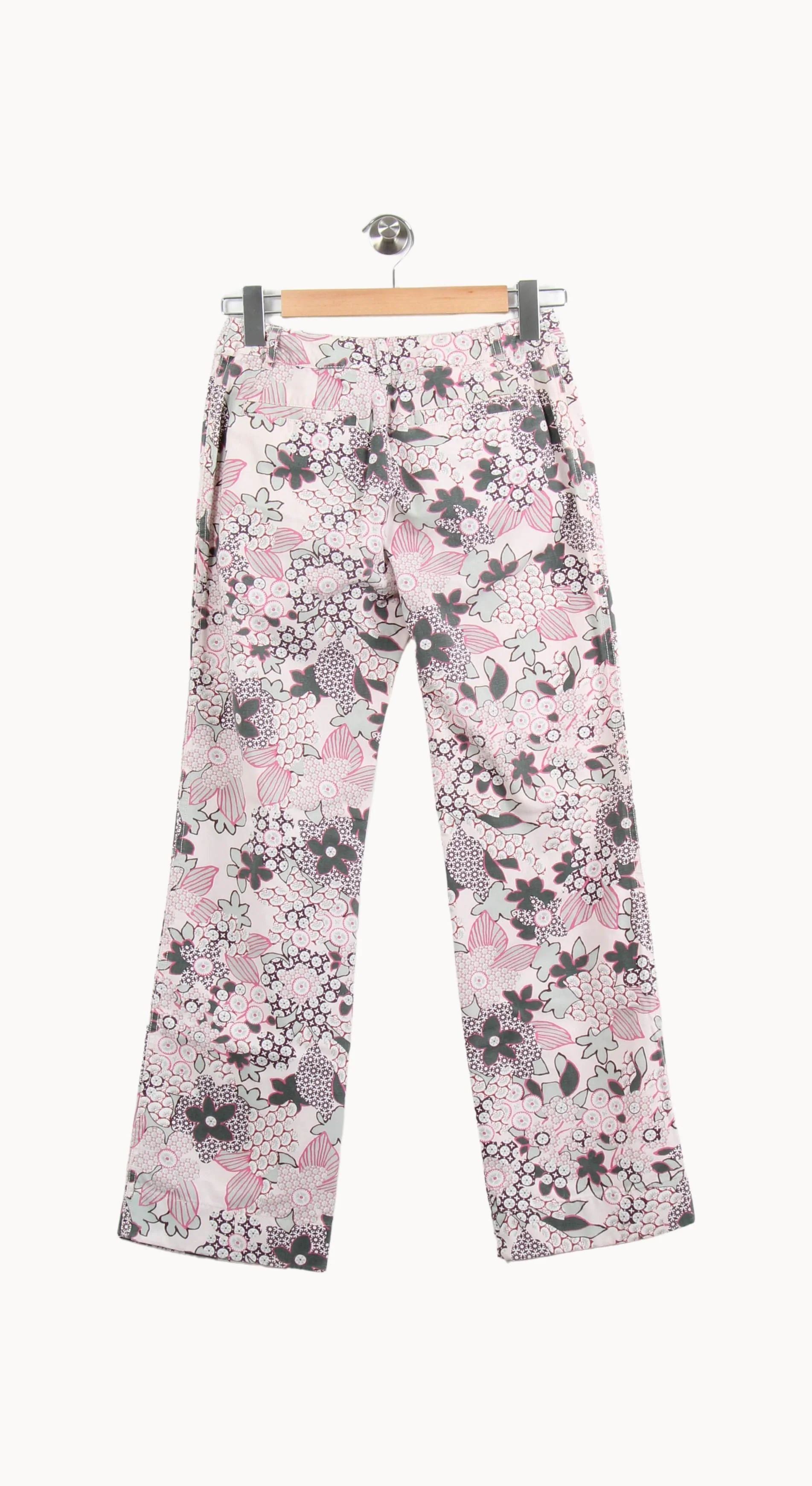 Pantalon Évasé Rose et Noir - Taille XS/34 - Image 4