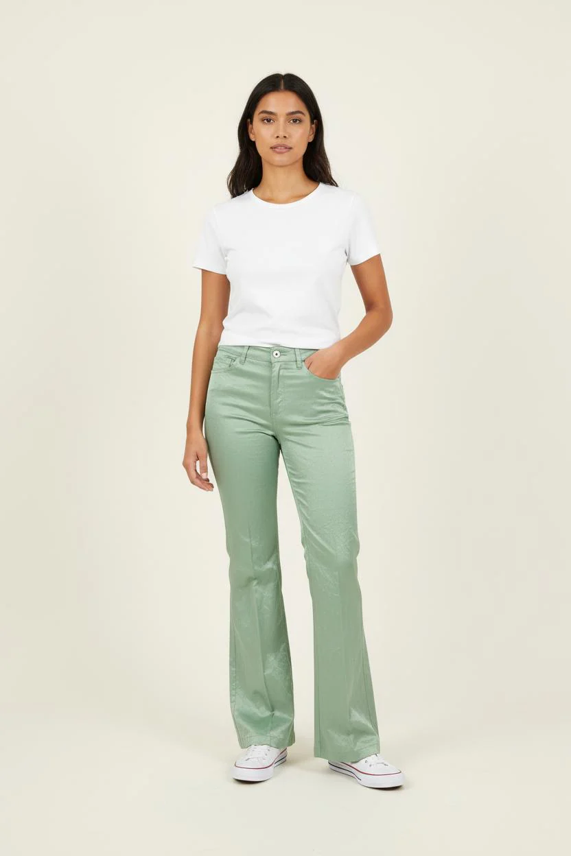 Pantalon Évasé Vert - Taille XS/34