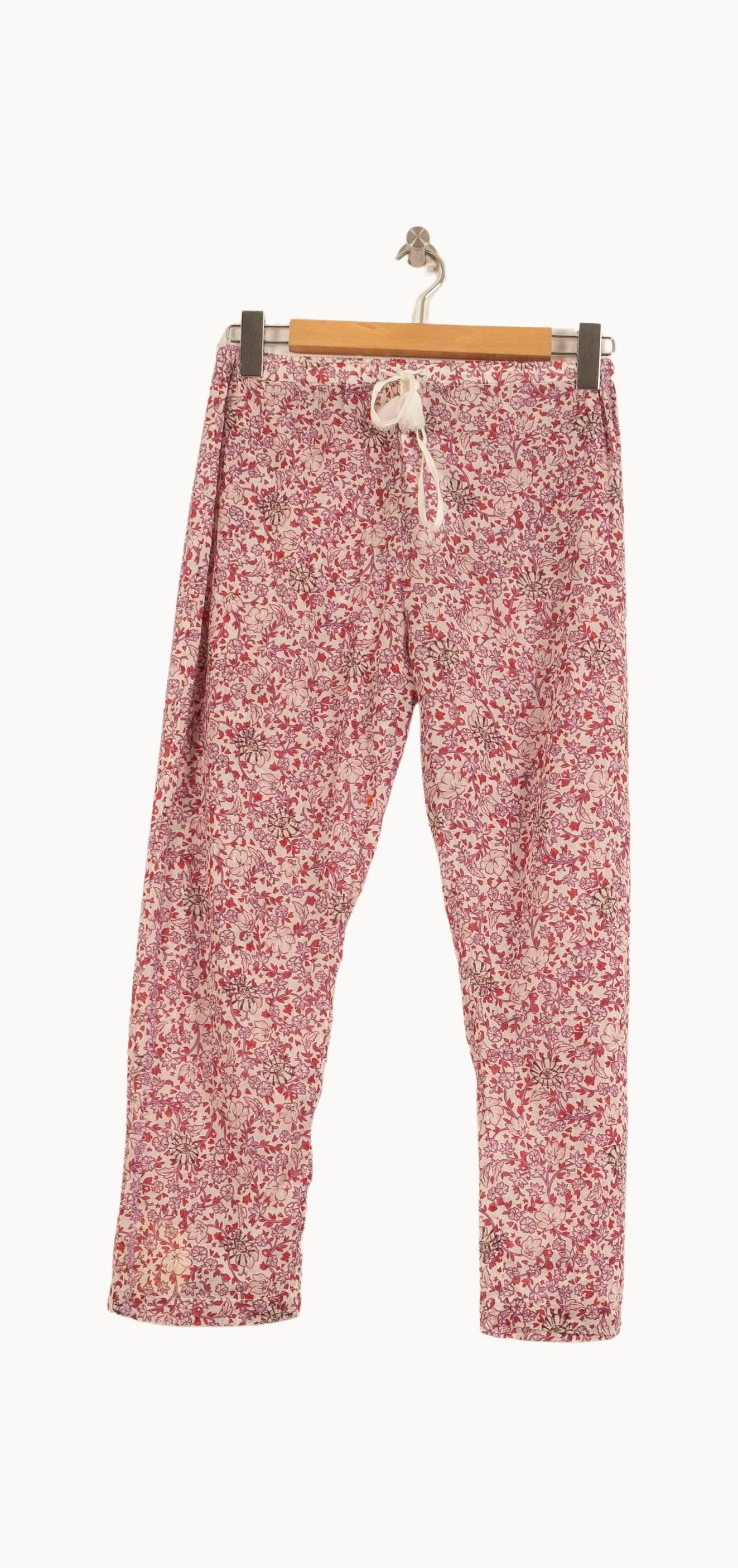 Pantalon Fleuri Rose et Blanc - Taille XXS/32 - Image 2