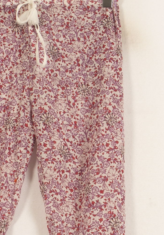 Pantalon Fleuri Rose et Blanc - Taille XXS/32 - Image 3