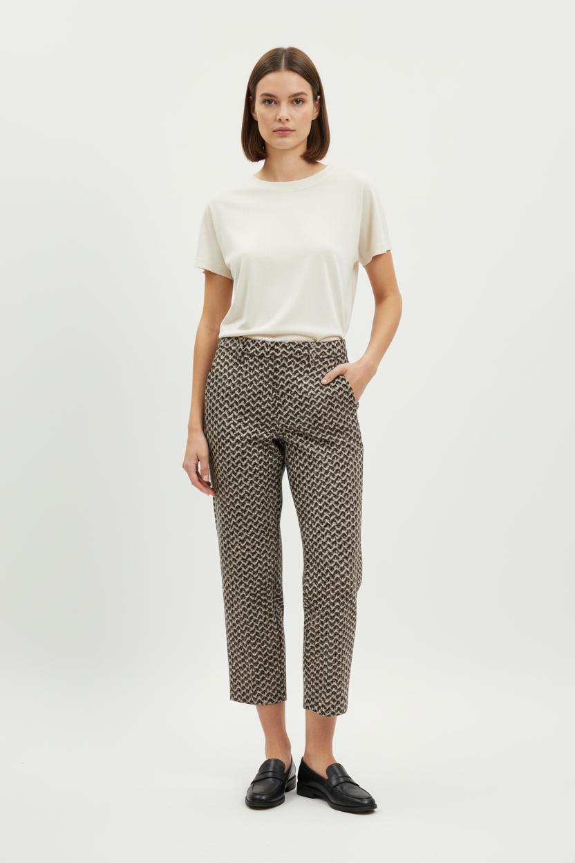 Pantalon Imprimé Marron et Noir - Taille S/36
