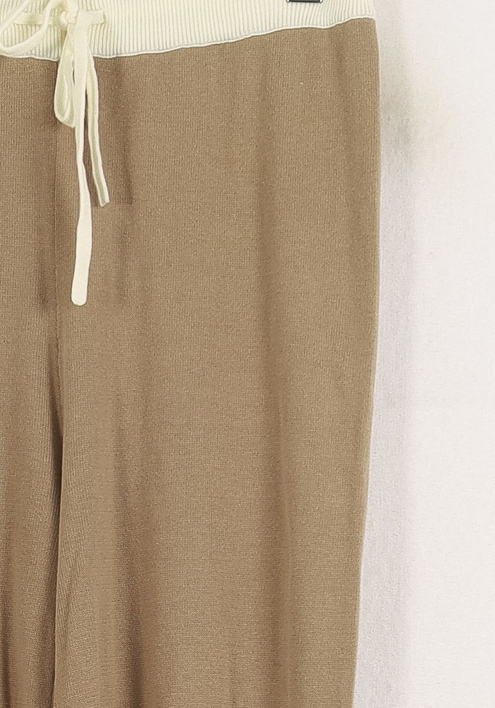 Pantalon Large Beige et Écru - Taille S/36 - Image 3
