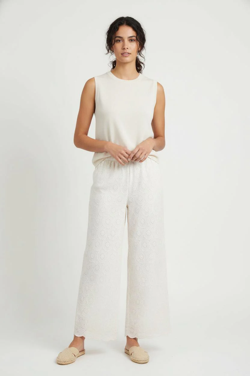 Pantalon Large Beige - Taille S/36