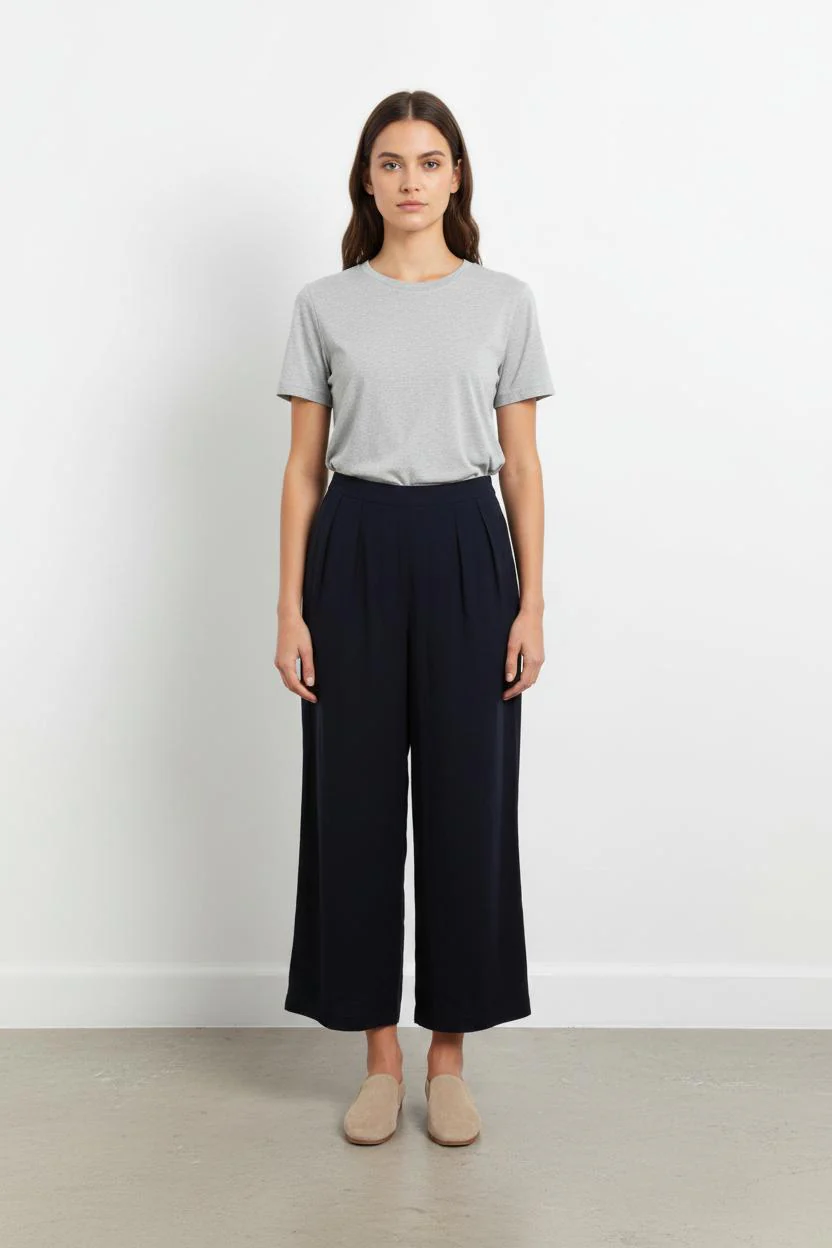 Pantalon Large Bleu - Taille S/36