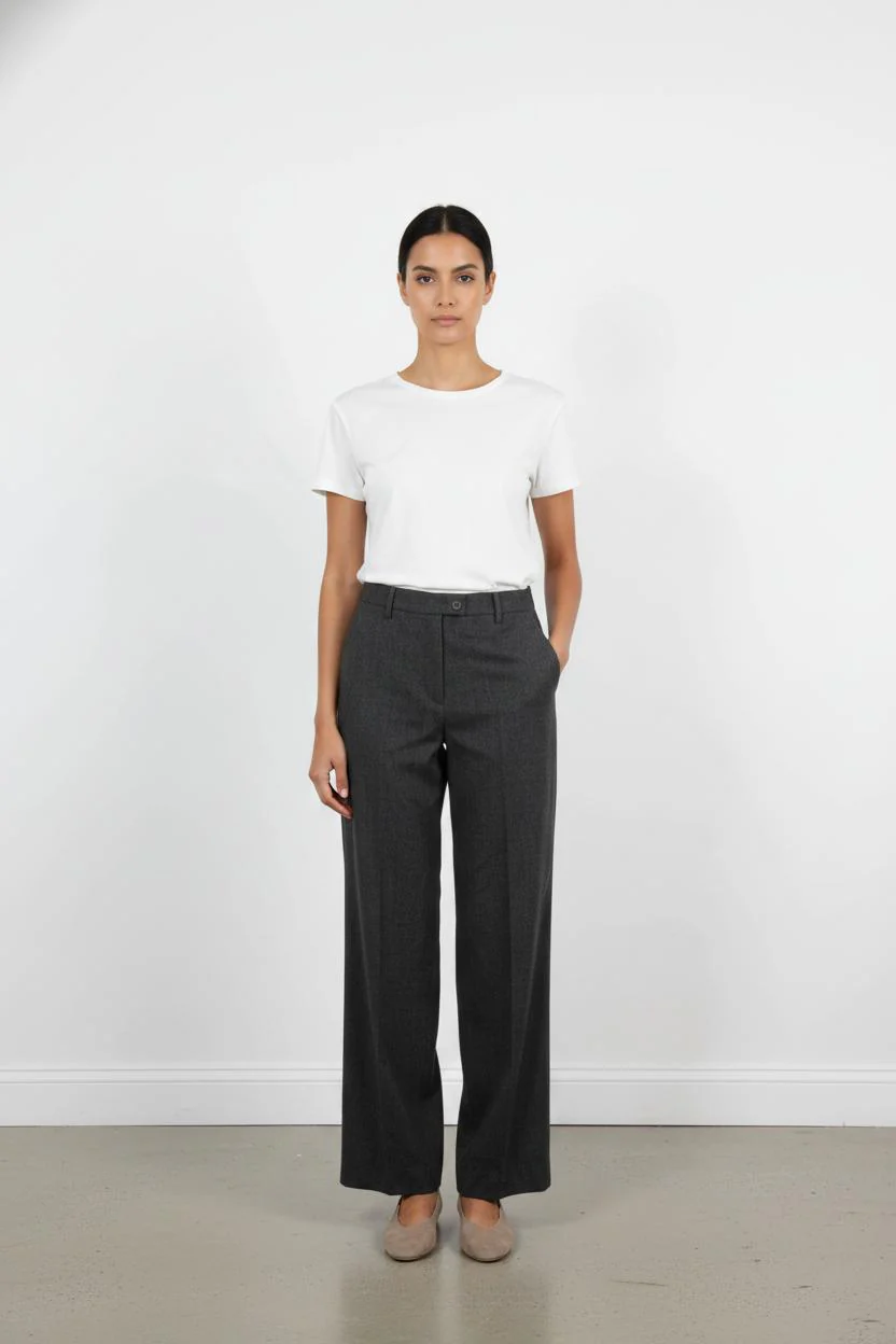 Pantalon Large Gris - Taille S/36