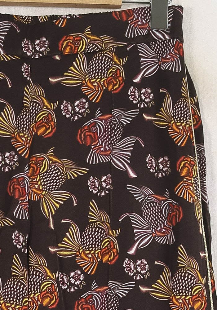Pantalon Large Marron et Orange - Taille L/40 - Image 3