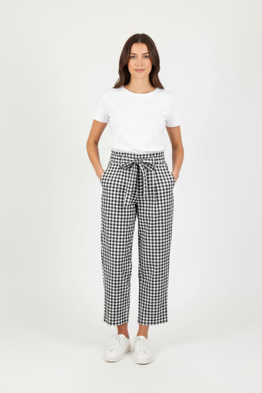 Pantalon Large Noir et Blanc - Taille M/38