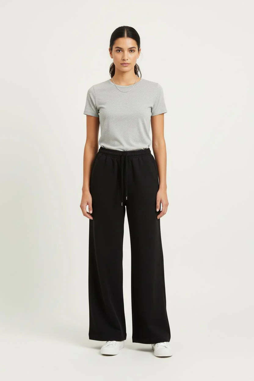 Pantalon Large Noir - Taille S/36