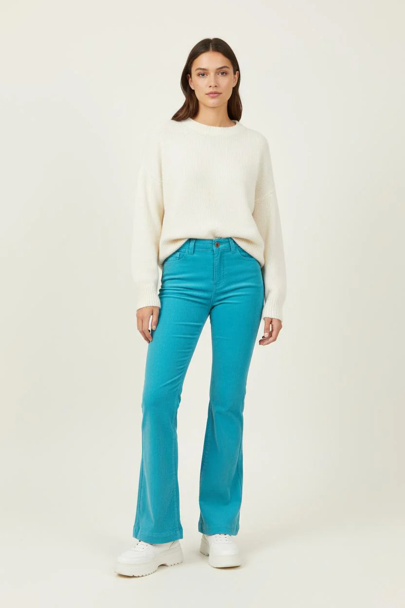 Pantalon Pattes d’Éléphant Bleu - Taille S/36