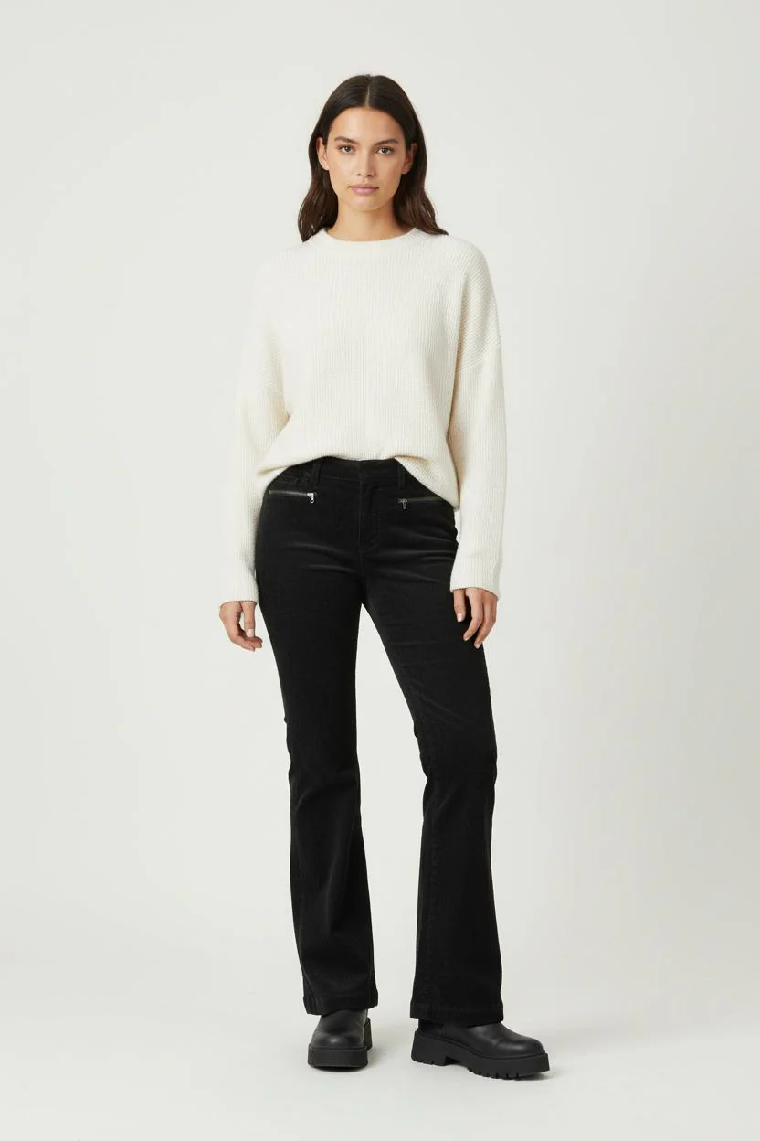 Pantalon Pattes d'Éléphant Noir - Taille XS/34