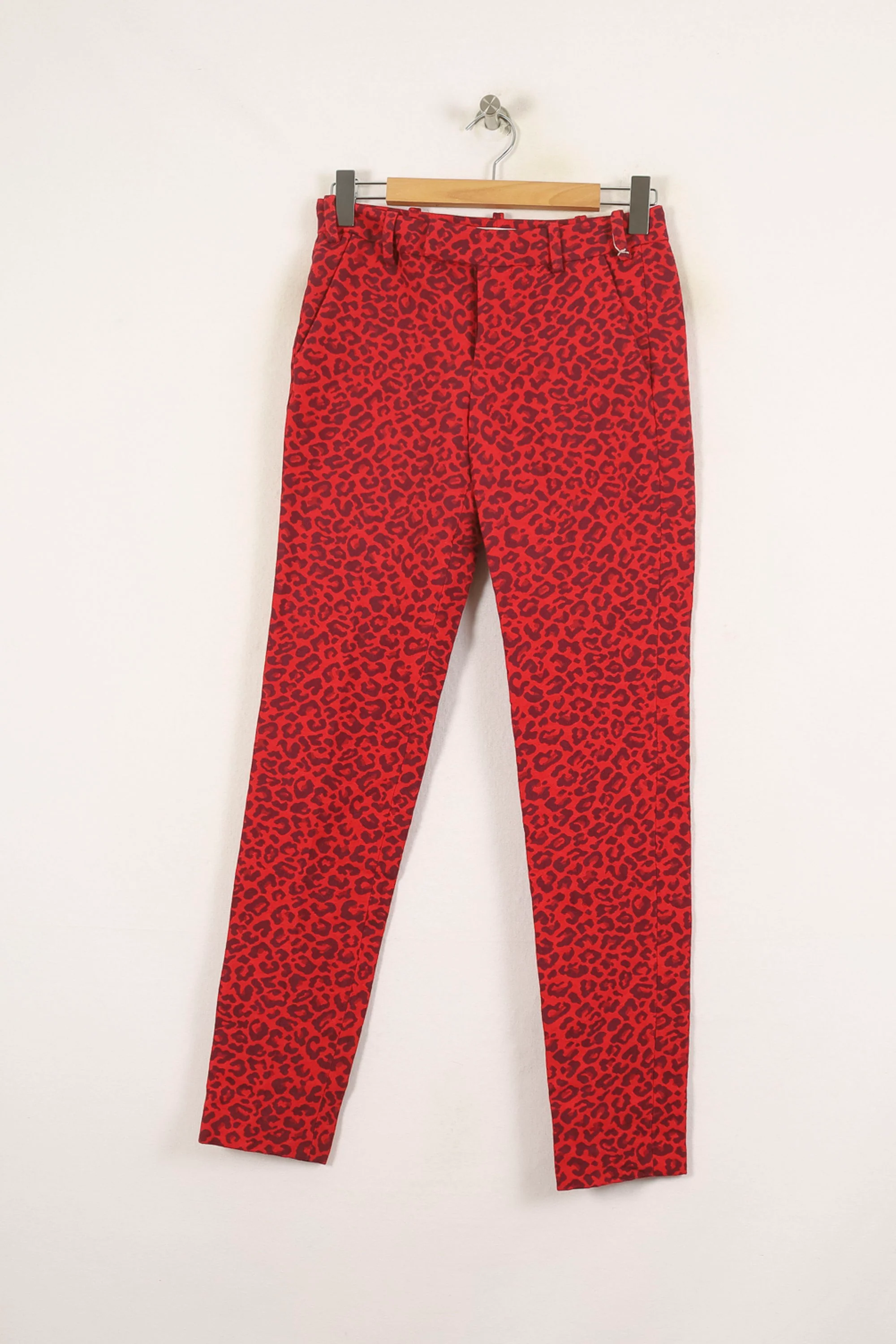 Pantalon Skinny Rouge et Noir - Taille XS/34 - Image 2