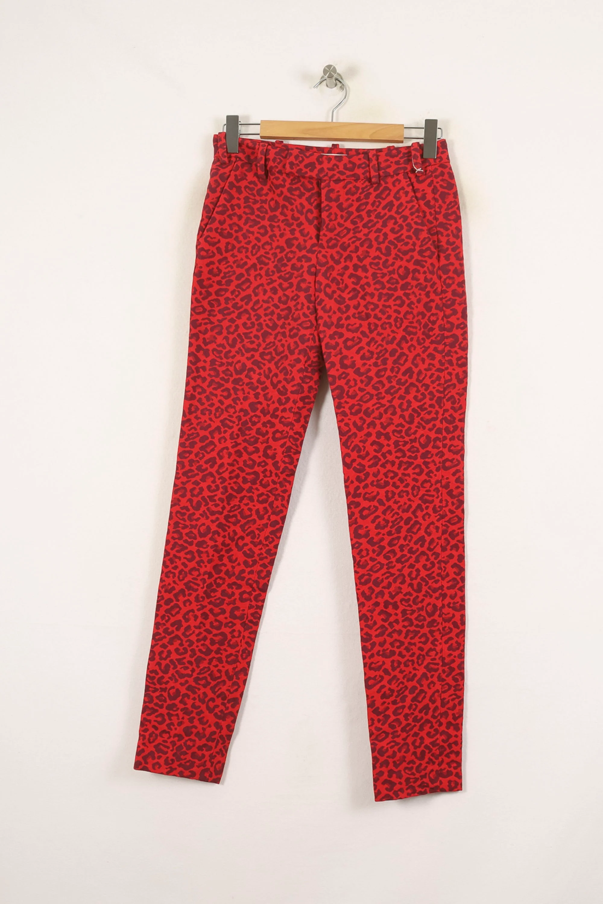 Pantalon Slim Rouge et Noir - Taille XS/34 - Image 2