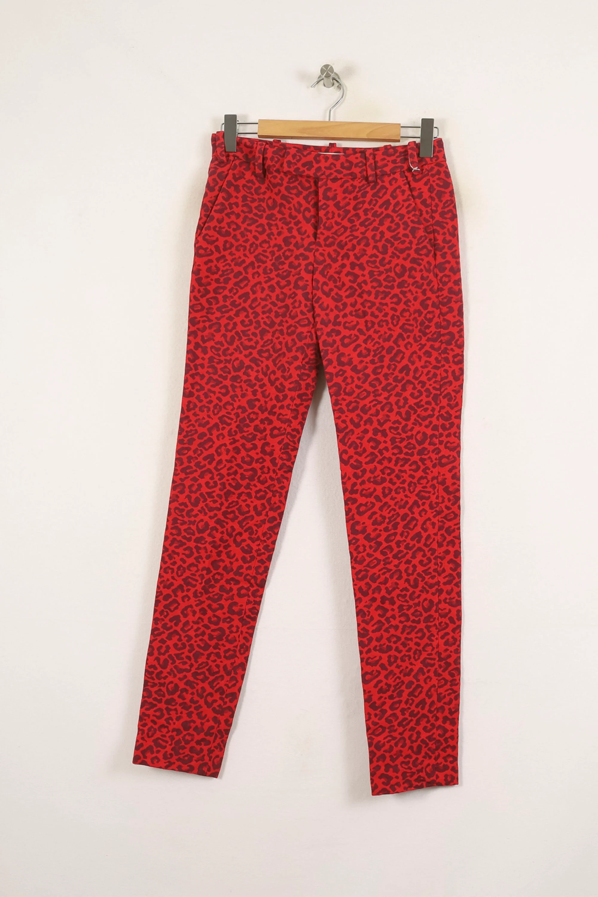 Pantalon Slim Rouge et Noir - Taille XS/34 - Image 2