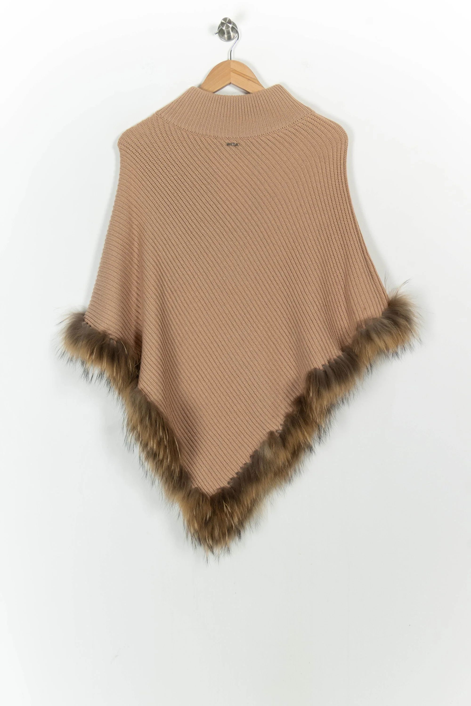 Poncho Beige et Marron - Taille T.U. - Image 4