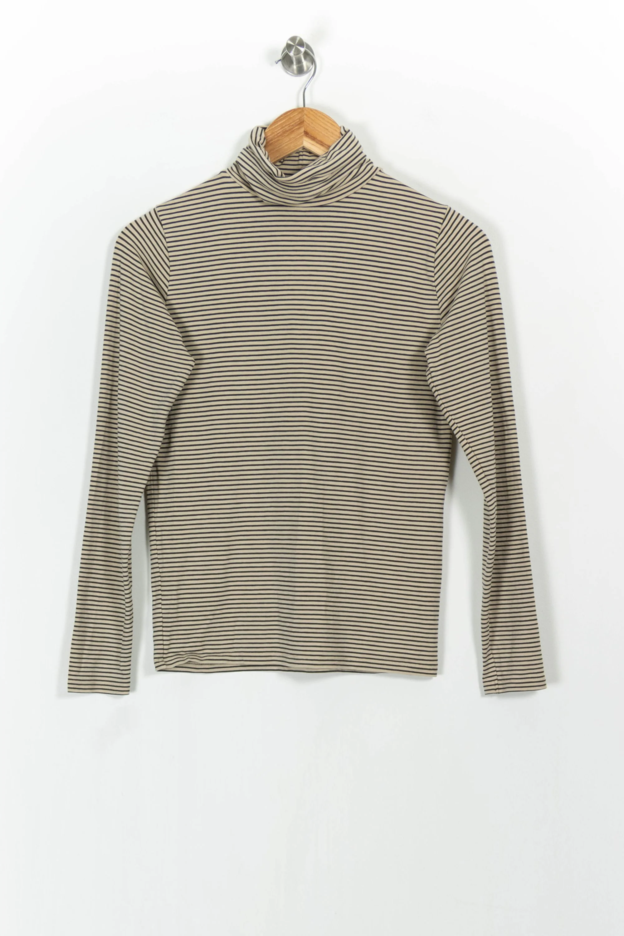 Pull à Col Roulé Beige et Noir - Taille S/36 - Image 2