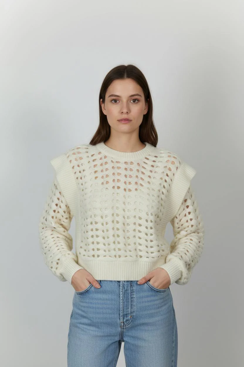 Pull Ajouré Beige - Taille L/40