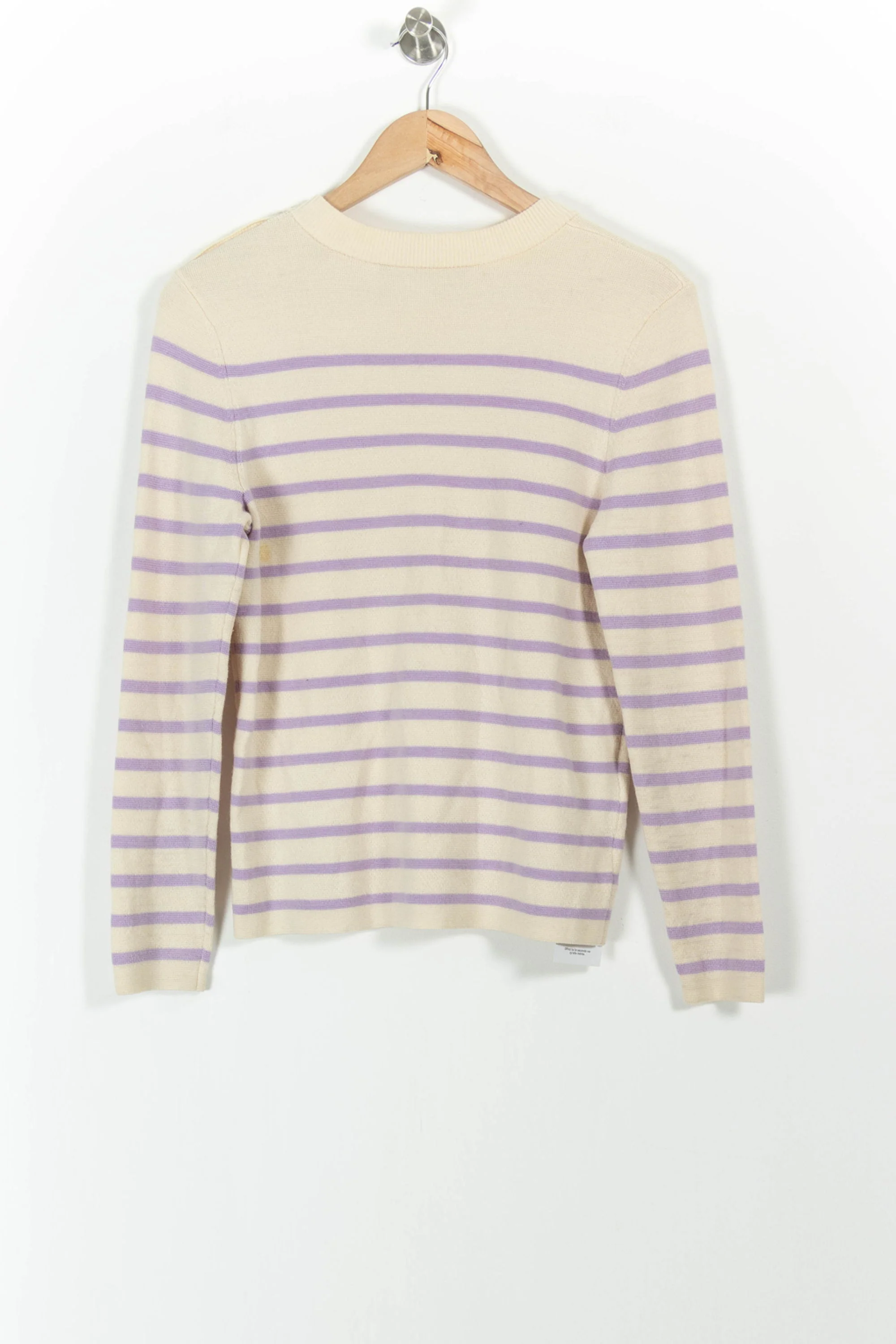 Pull beige à rayures - Taille L/40 - Image 4