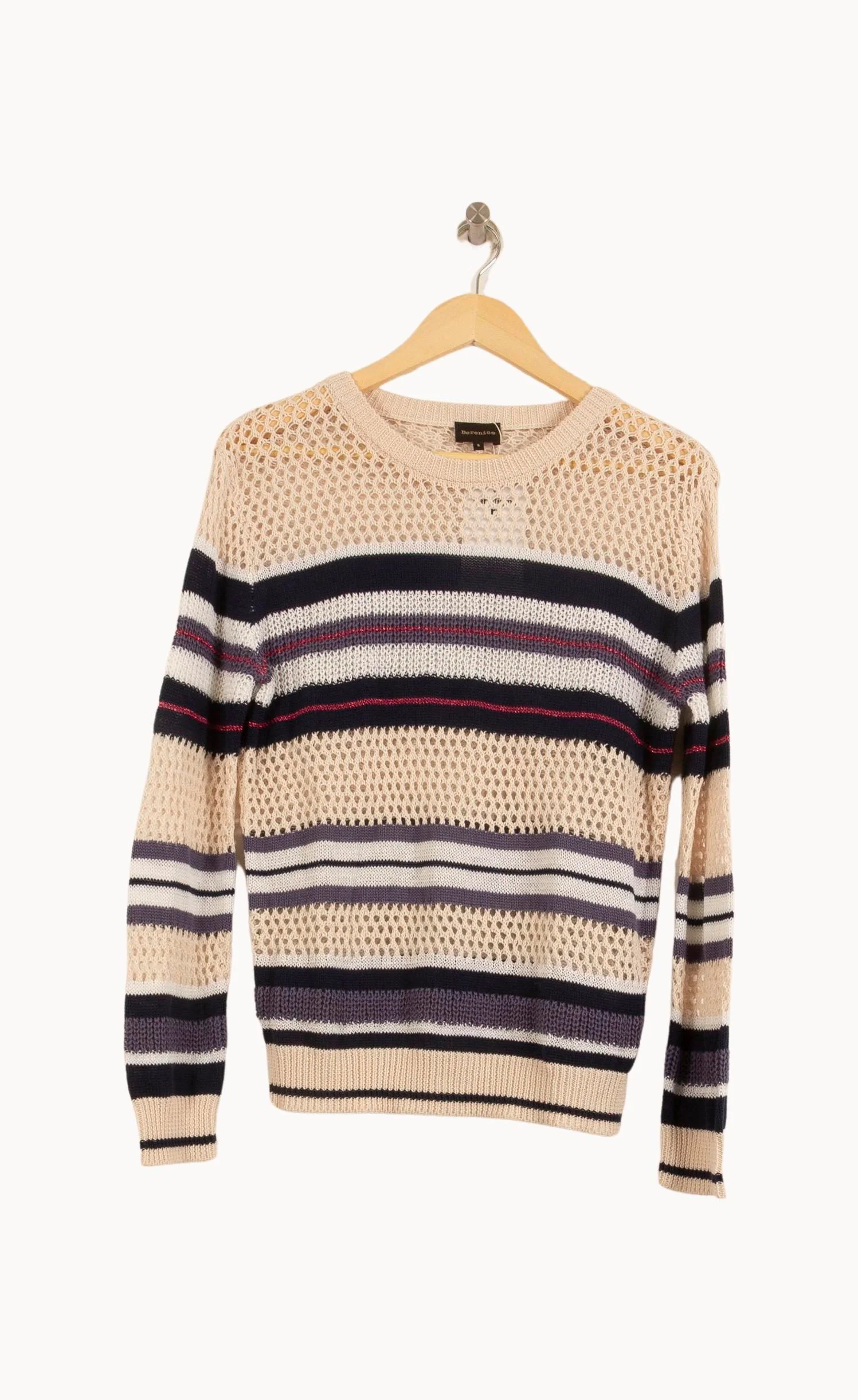 Pull Beige et Bleu - Taille S/36 - Image 2