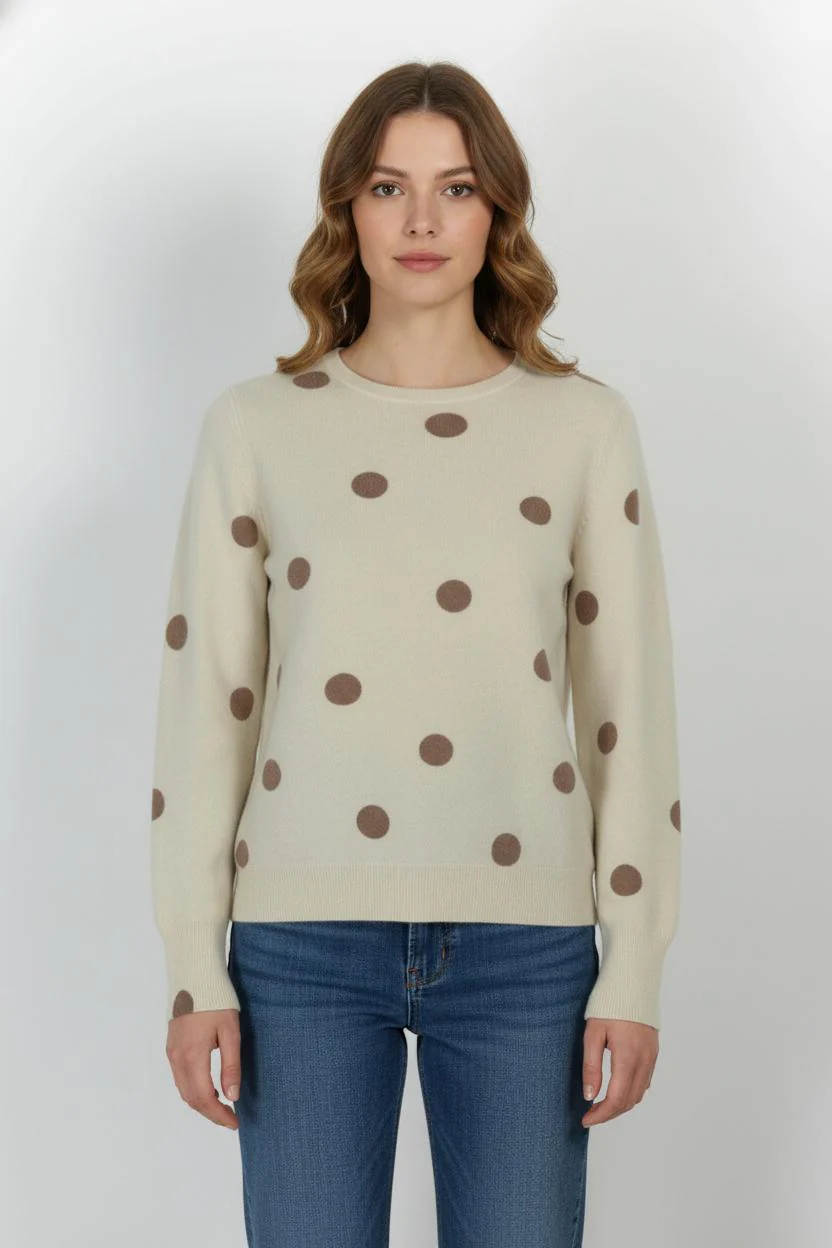 Pull Beige et Marron - Taille S/36
