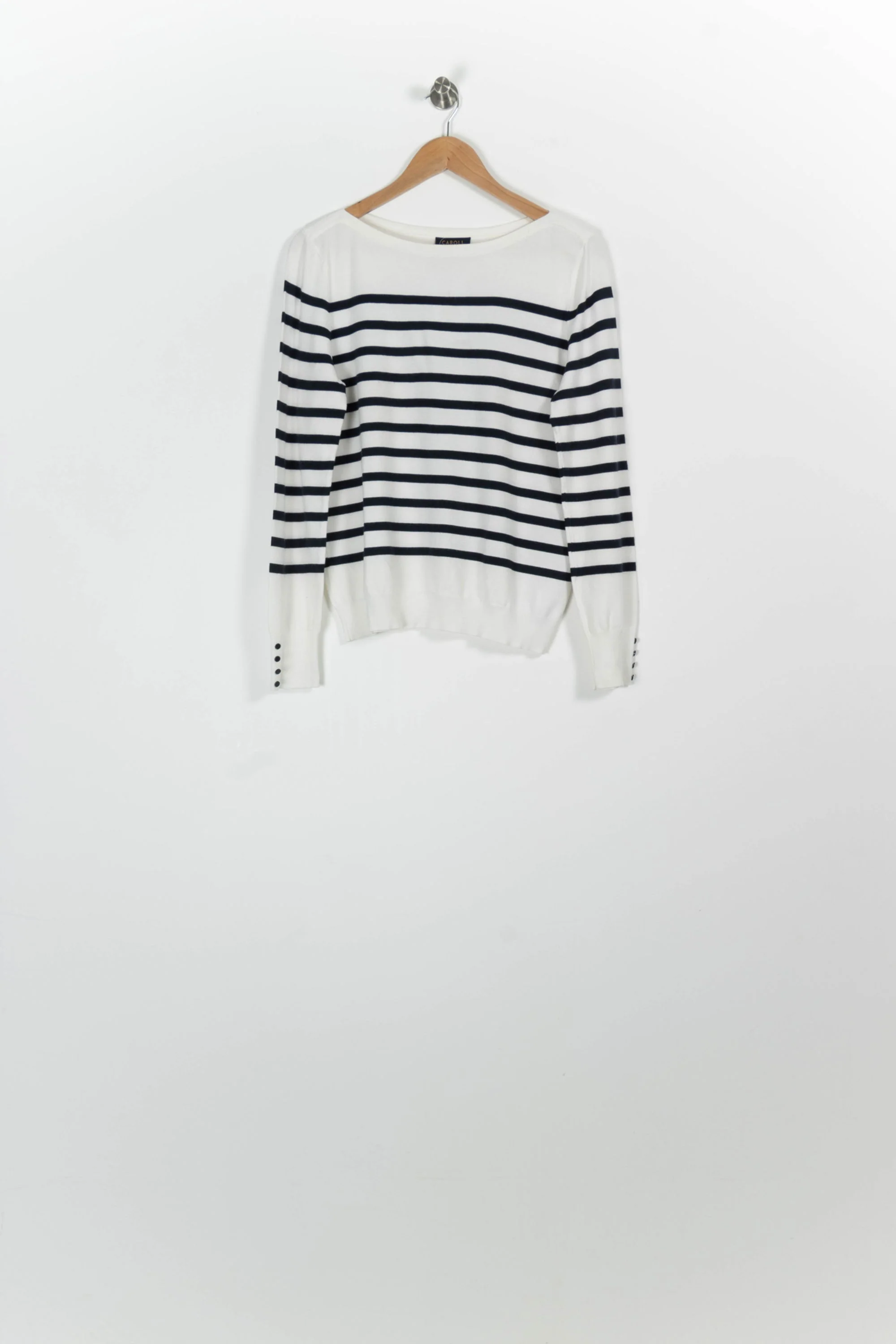 Pull Blanc et Bleu Marine - Taille L/40 - Image 2