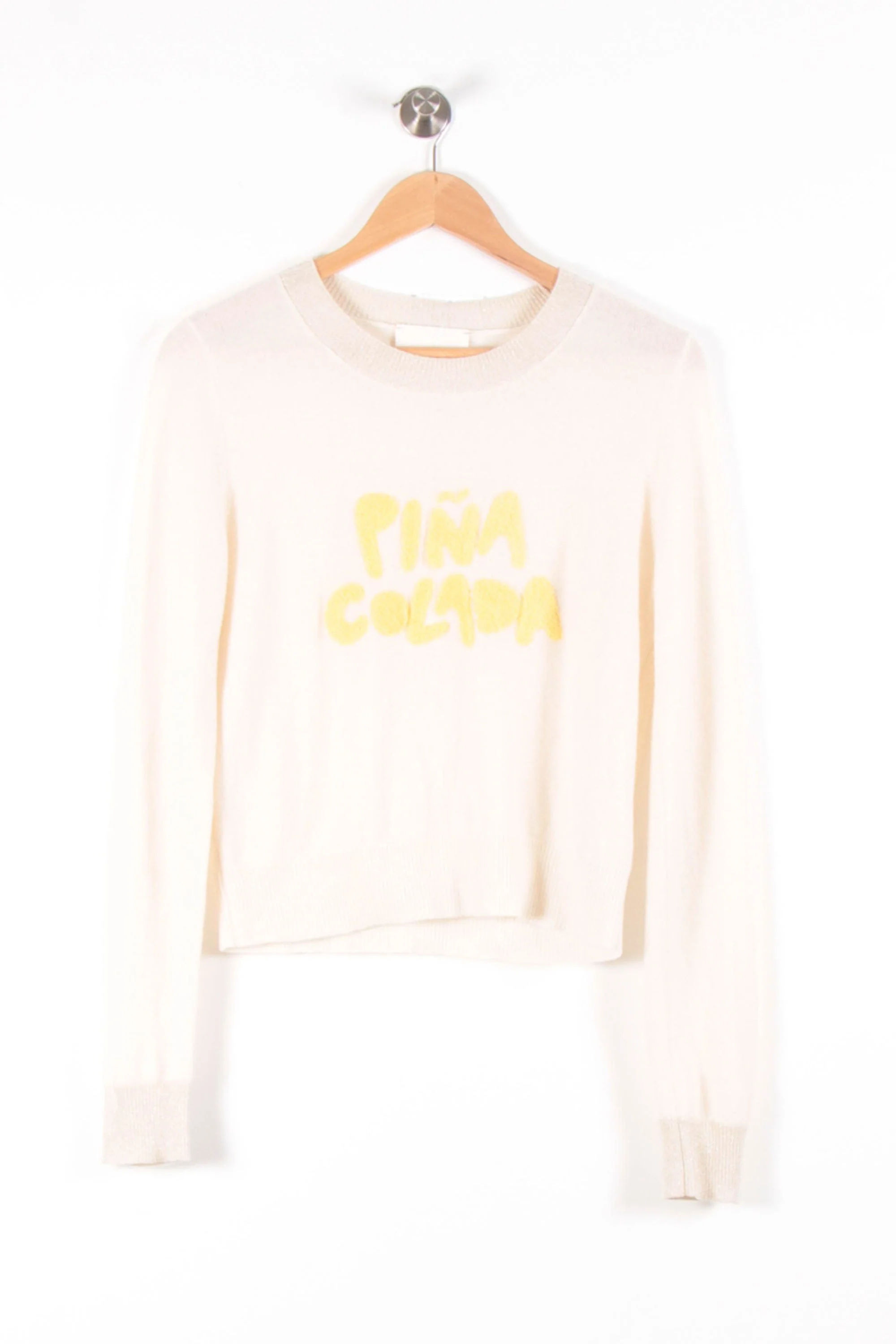 Pull Blanc et Jaune - Taille S/36 - Image 2