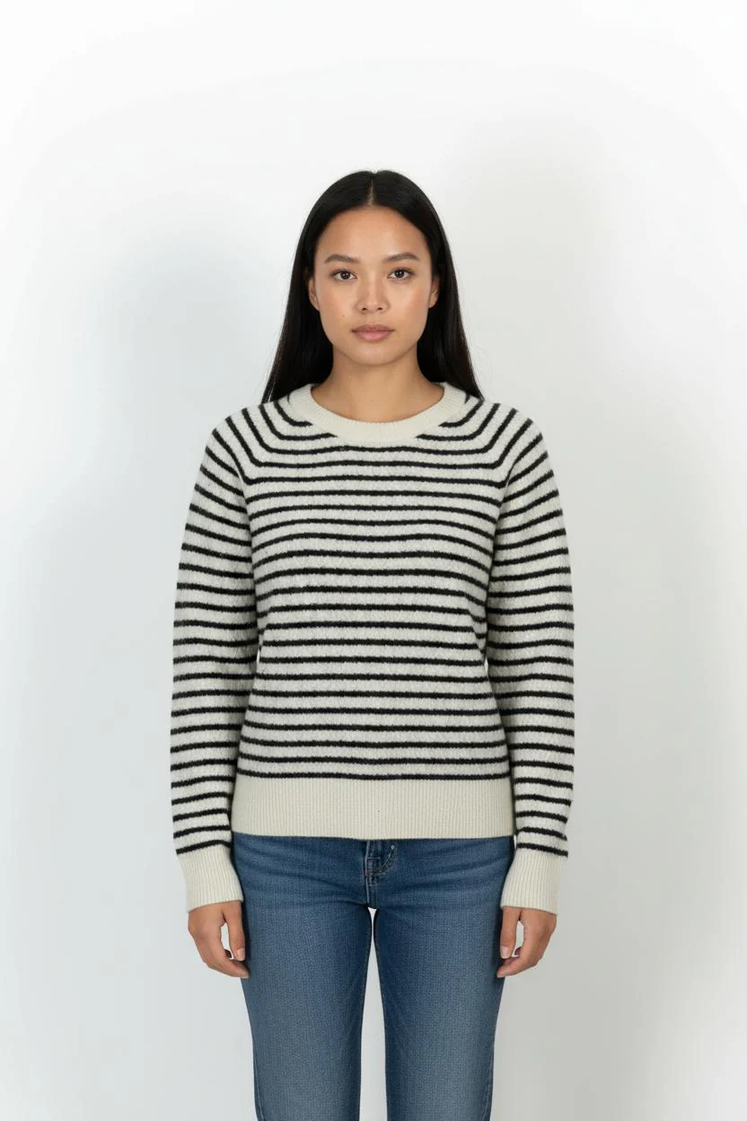 Pull Blanc et Noir - Taille L/40