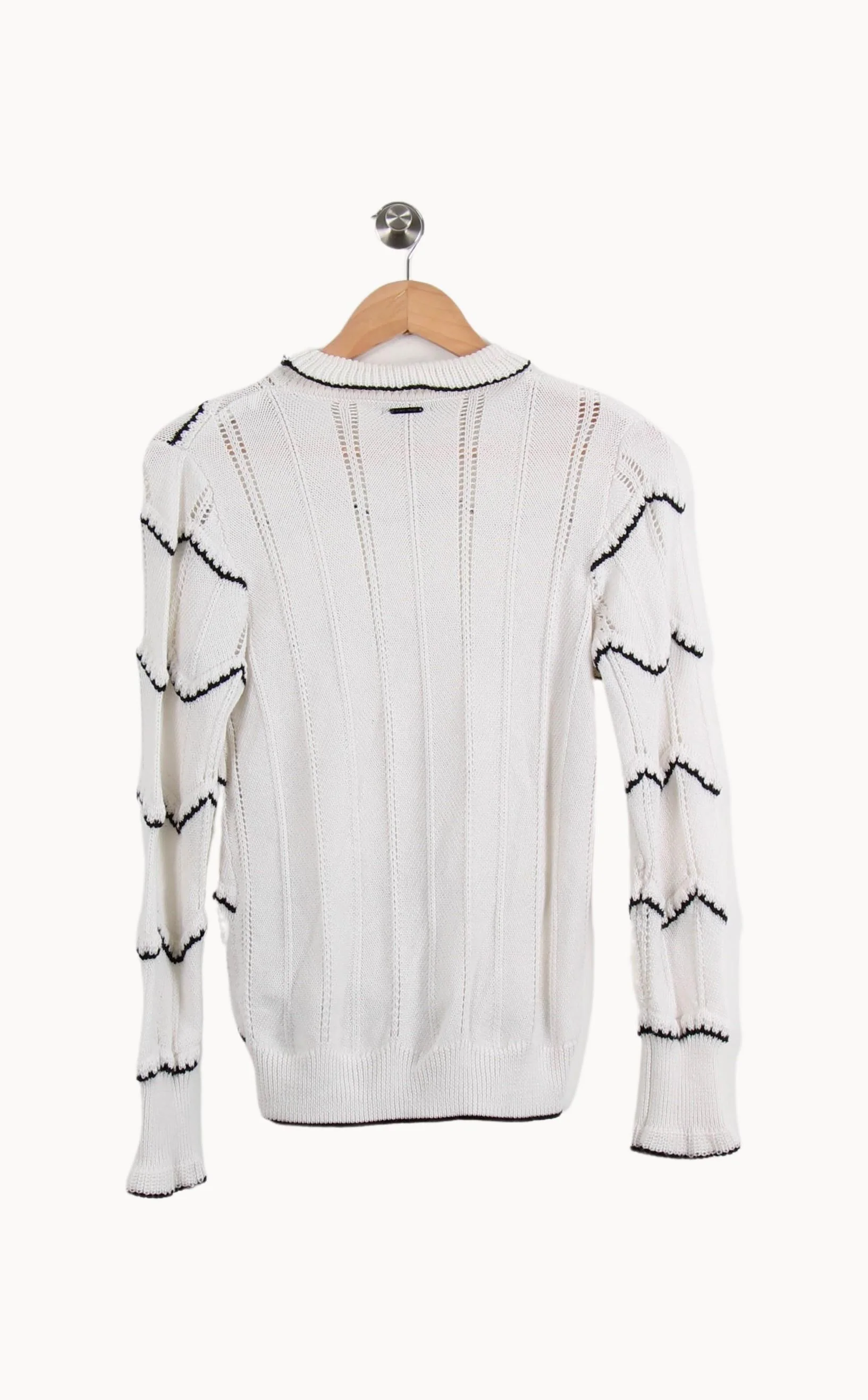 Pull Blanc et Noir - Taille S/36 - Image 4