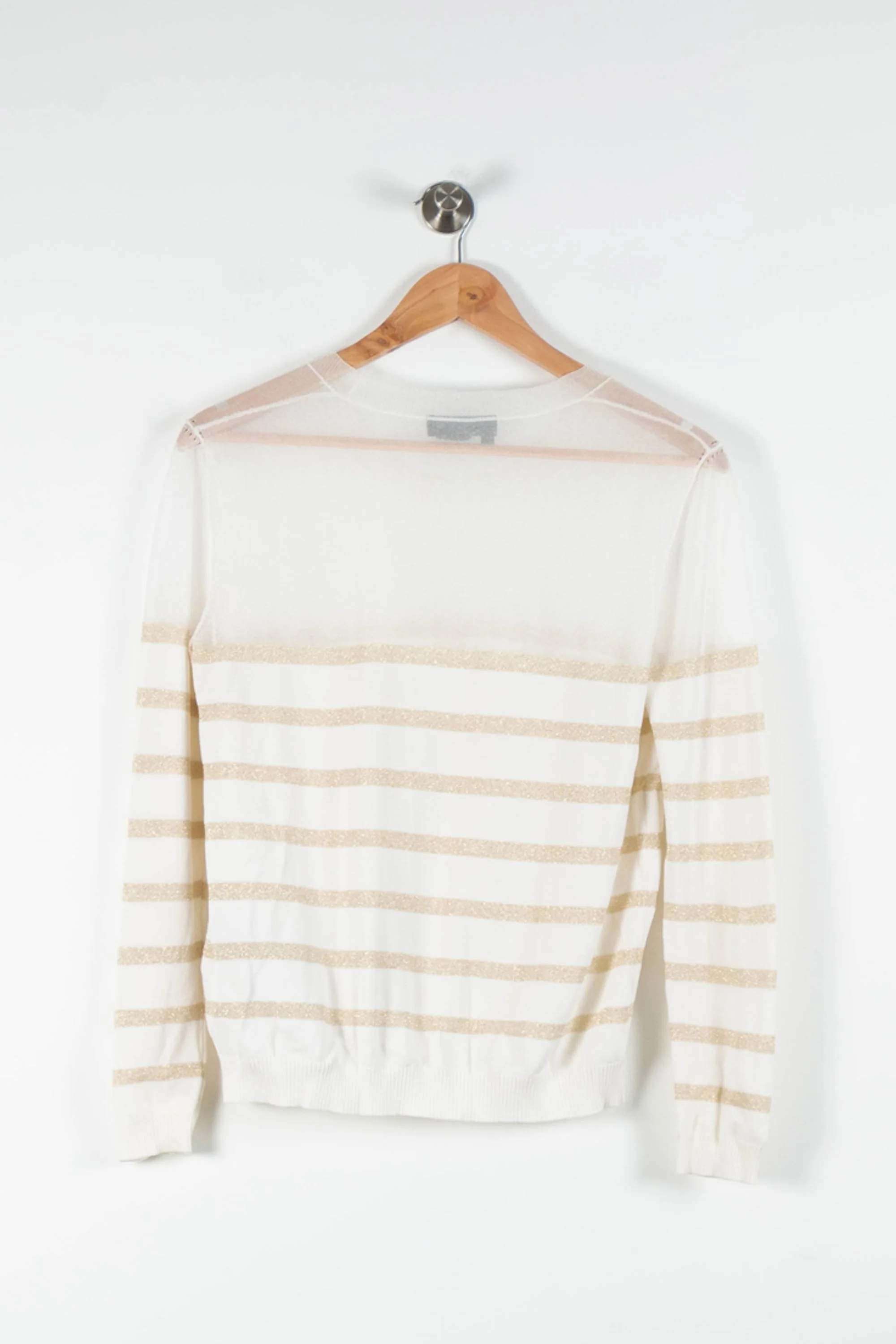 Pull Blanc et Or - Taille M/38 - Image 4