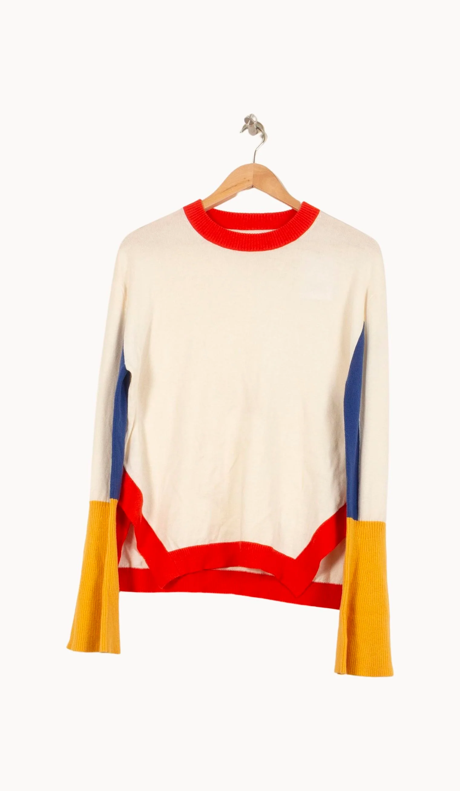 Pull Blanc Rouge Bleu et Jaune - Taille S/36 - Image 2