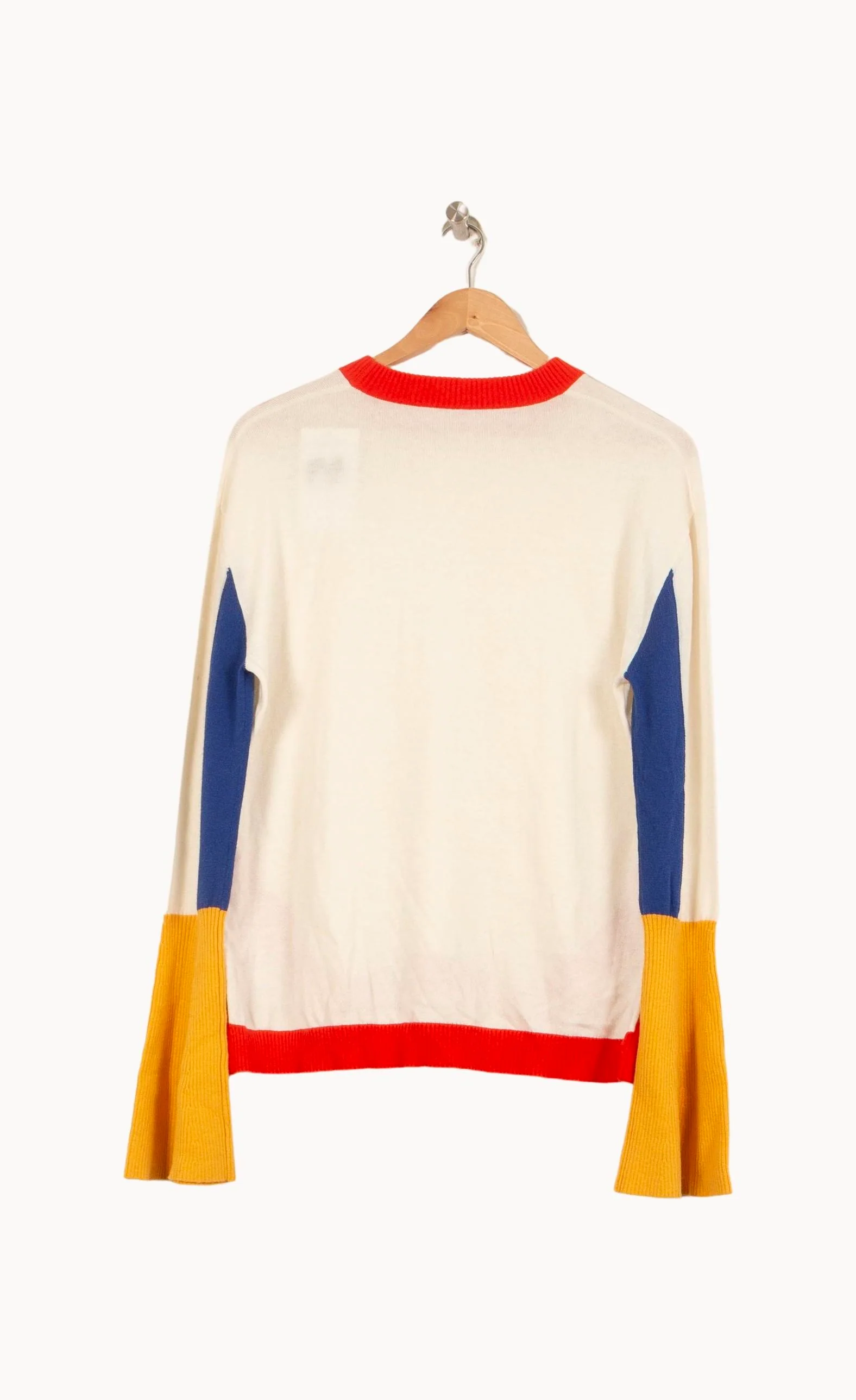 Pull Blanc Rouge Bleu et Jaune - Taille S/36 - Image 4