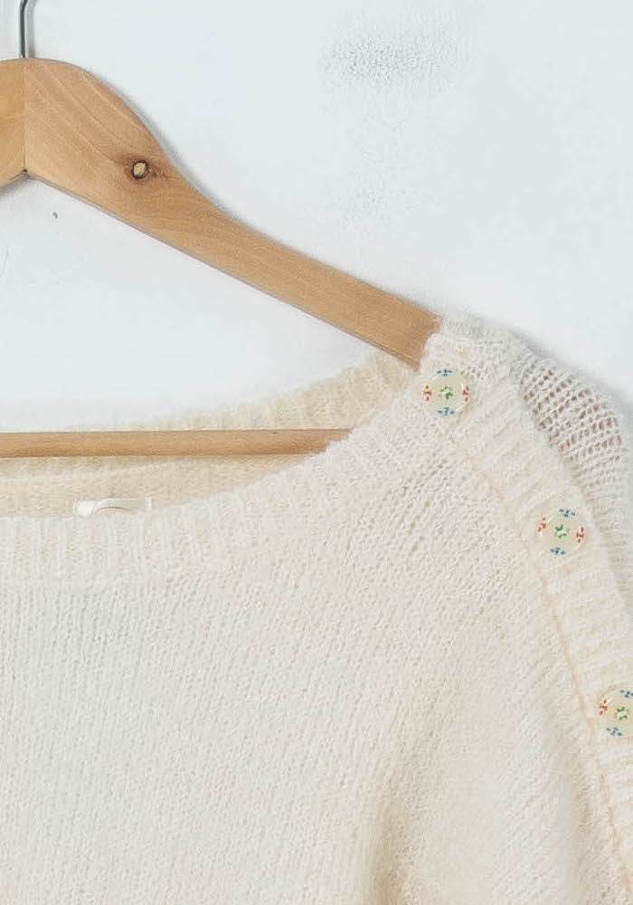 Pull Blanc - Taille L/40 - Image 3